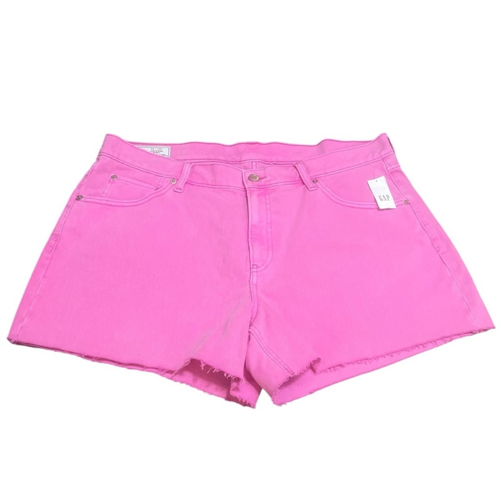 Gap NWT GAP Pink Jean Shorts with Frayed Hem Size 38" / US 16 / IT 52 - 1 Thumbnail