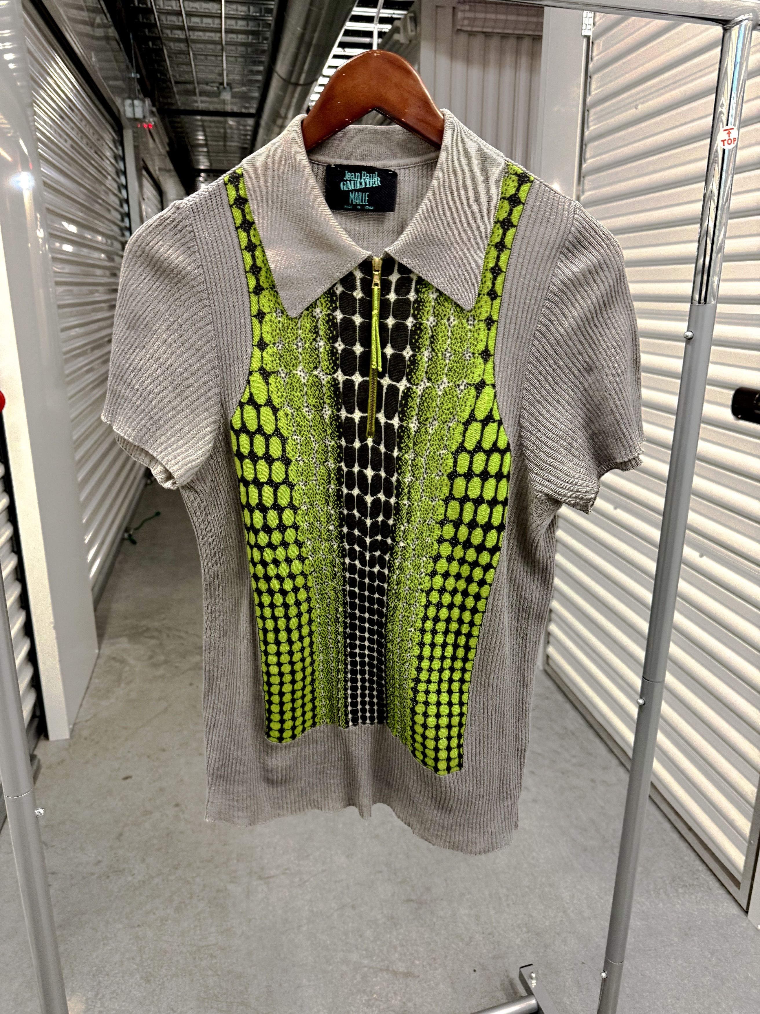 Jean Paul Gaultier Jean Paul Gaultier Cyberdot Trompe L'oeil Polo Size US M / EU 48-50 / 2 - 2 Thumbnail