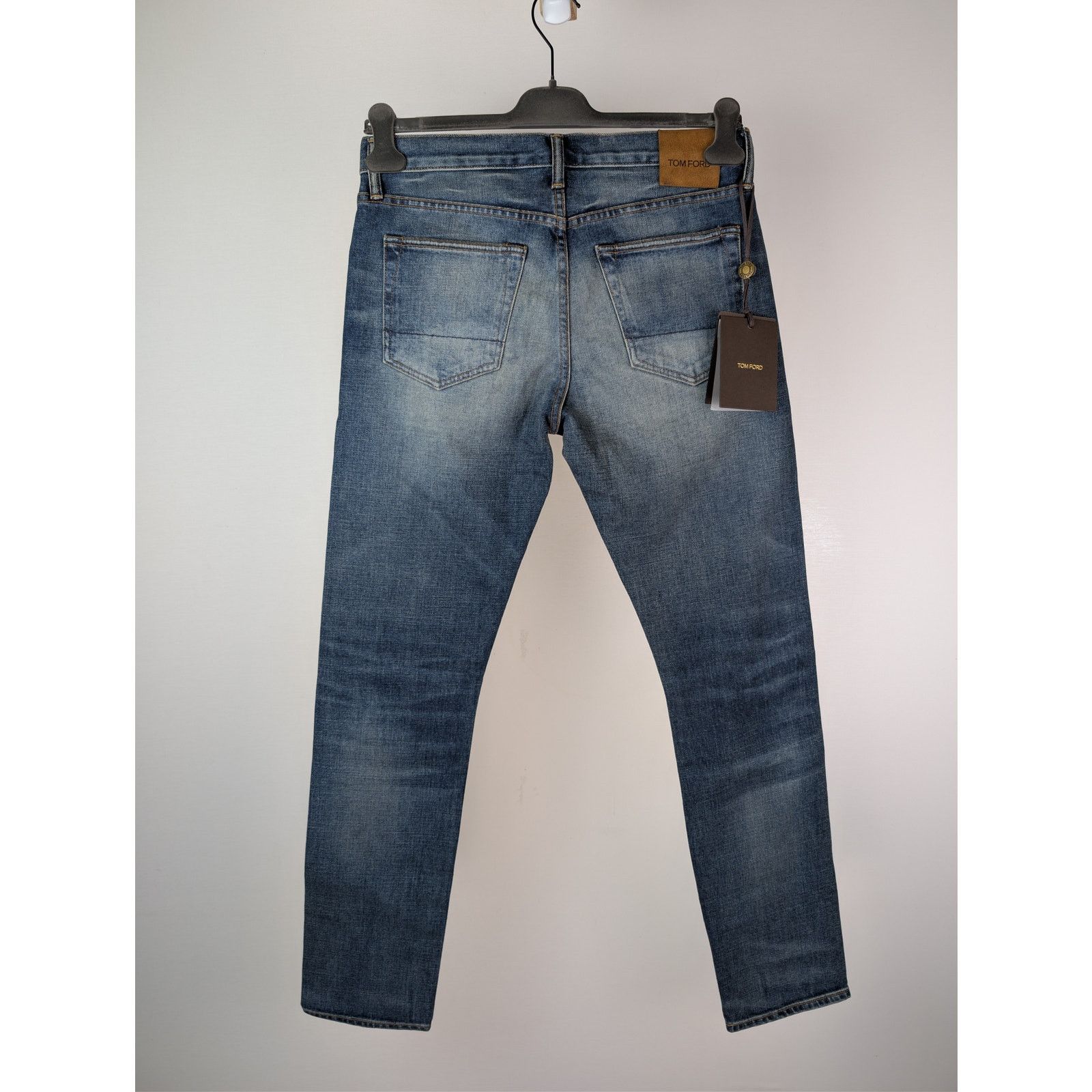 Tom Ford o1rshd1 Slim Fit Denim Jeans in Washed Dark Indigo Size US 32 / EU 48 - 11 Thumbnail