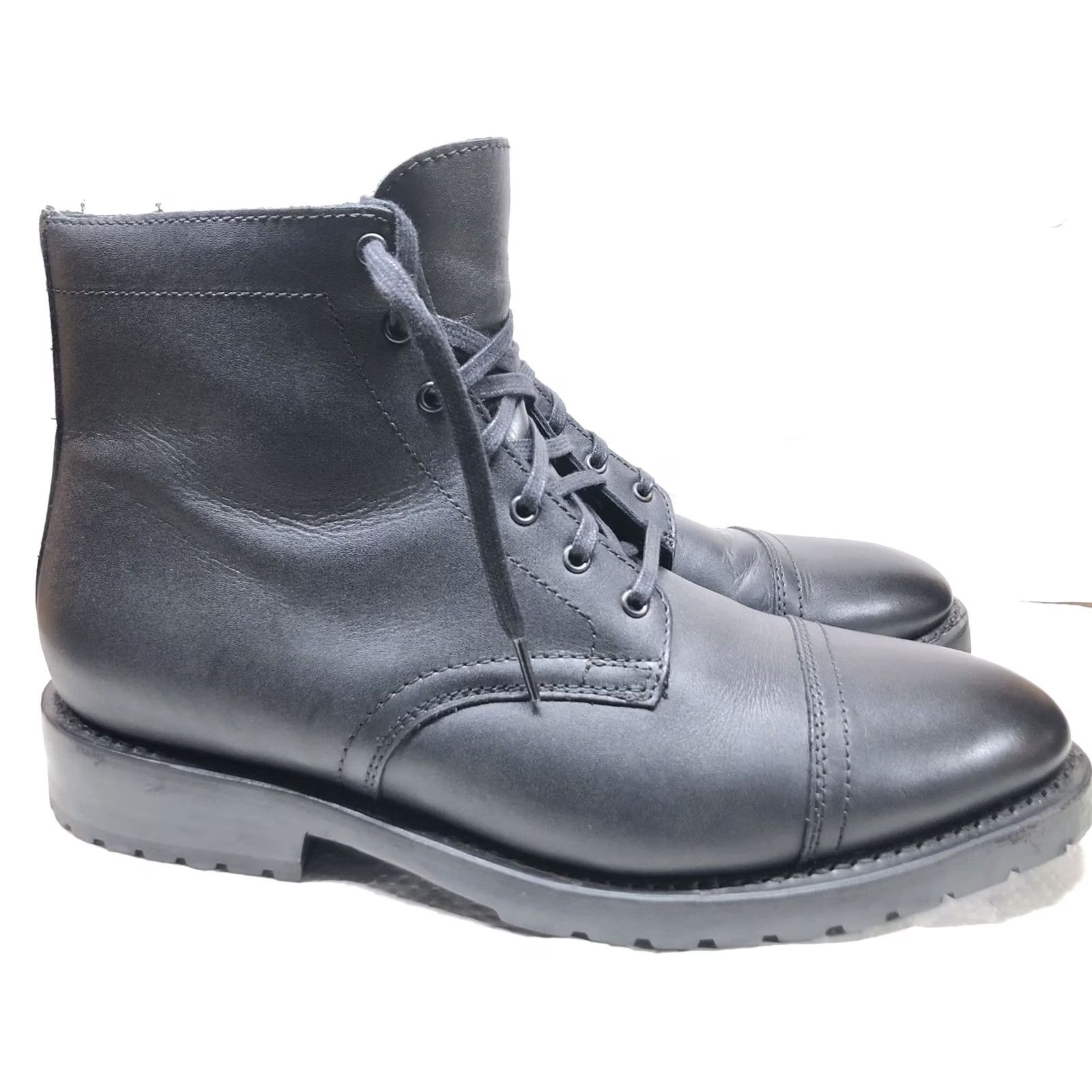 Thursday Boot Company Thursday Boot Co. Everyday Cap Toe Leather Ankle Boots Black Mens 13 Size ONE SIZE - 4 Thumbnail