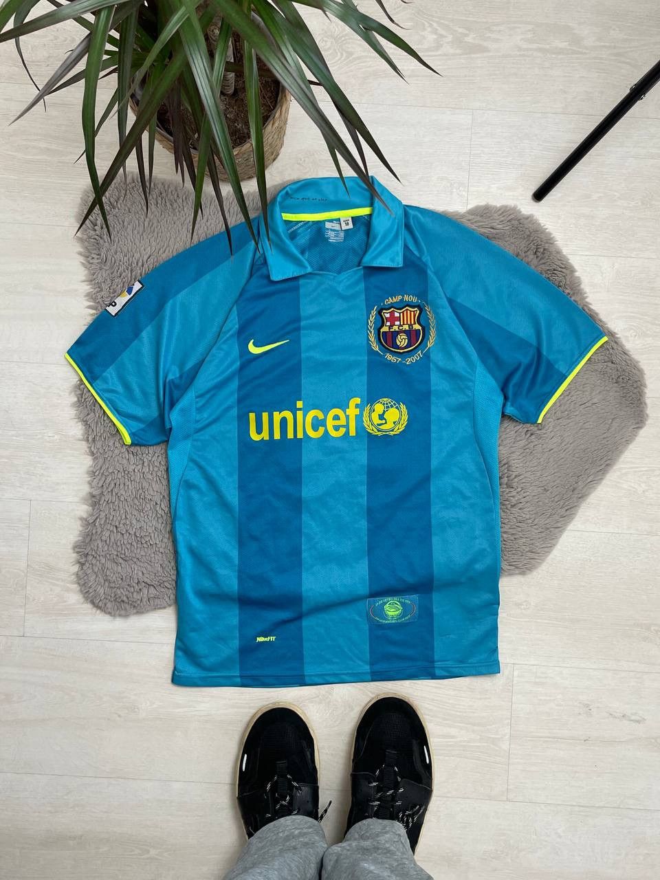 Nike × Vintage Nike Barcelona Vintage Soccer Jersey #19 Messi Rare Item Size US S / EU 44-46 / 1 - 1 Thumbnail