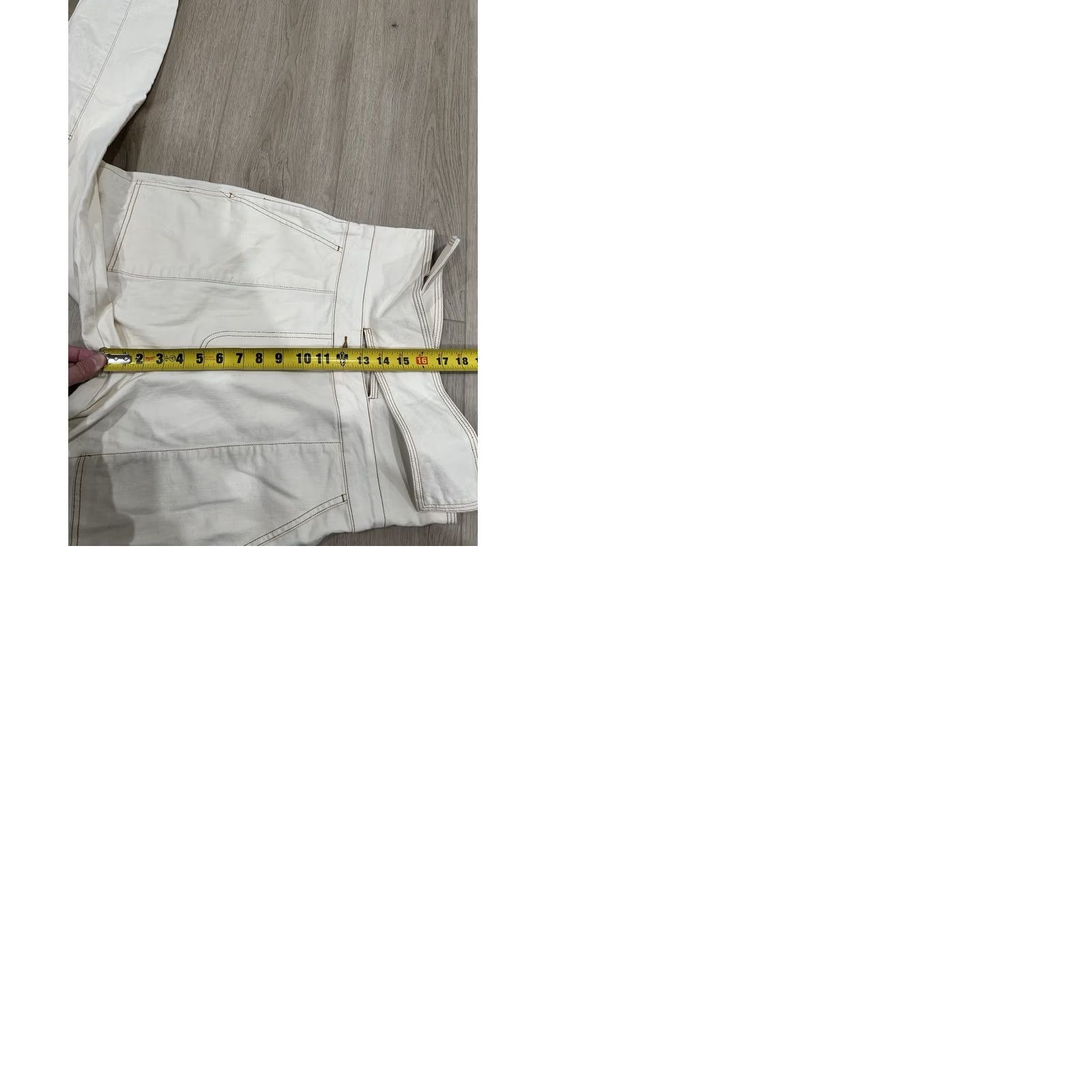 Ulla Johnson NWT Ulla Johnson Storm Barrel Jeans Sz 8 Tie Waist Baggy Tapered High Rise Ivory Size 30" / US 8 / IT 44 - 11 Thumbnail