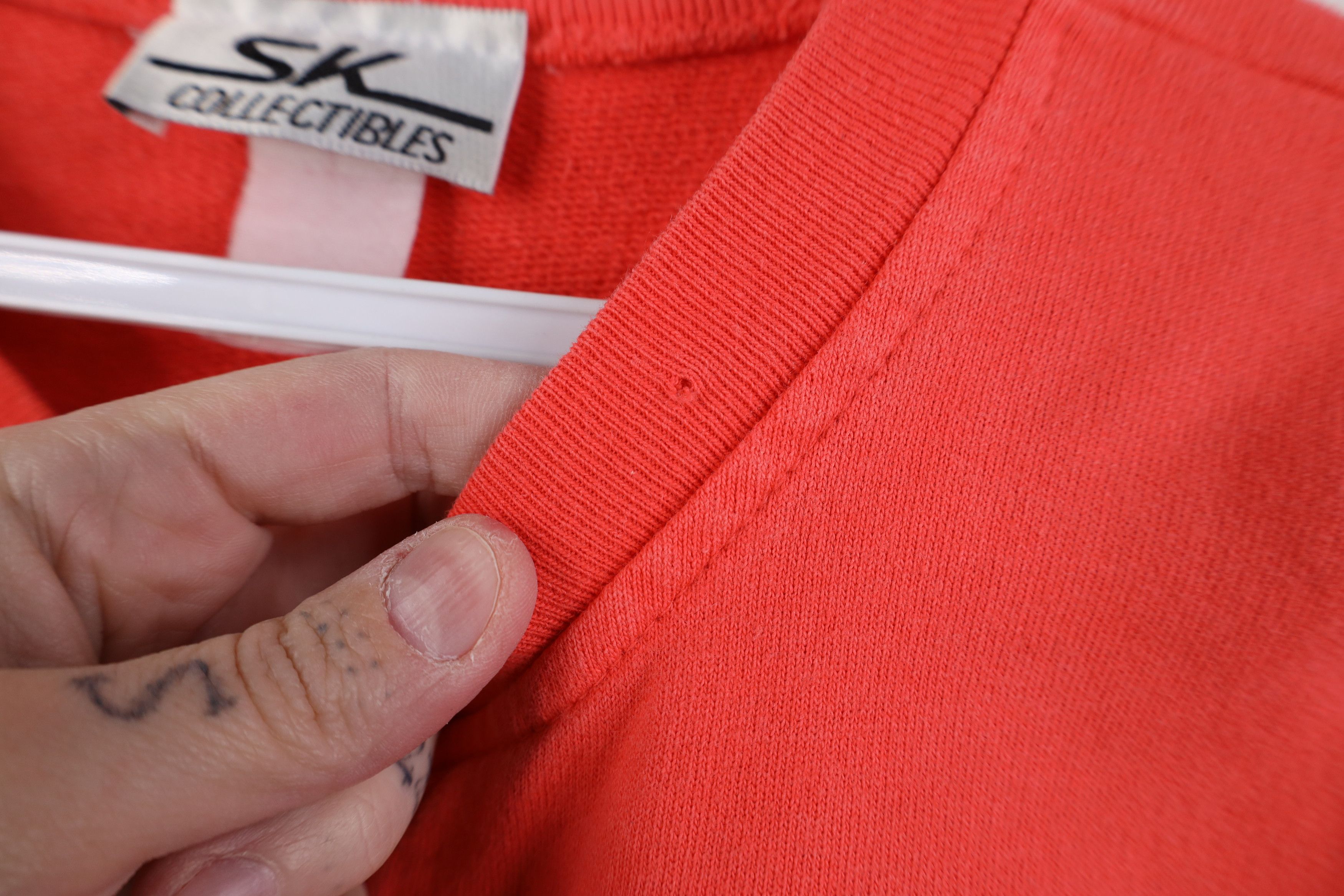 Vintage Vintage 90s Streetwear French Terry Henley Sweatshirt Salmon Size US XXL / EU 58 / 5 - 4 Thumbnail