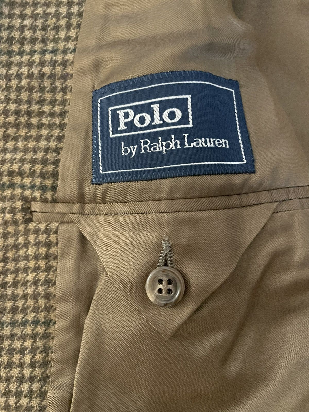 Polo Ralph Lauren × Vintage Houndstooth Check Polo 1 Jacket Size 46R - 8 Thumbnail