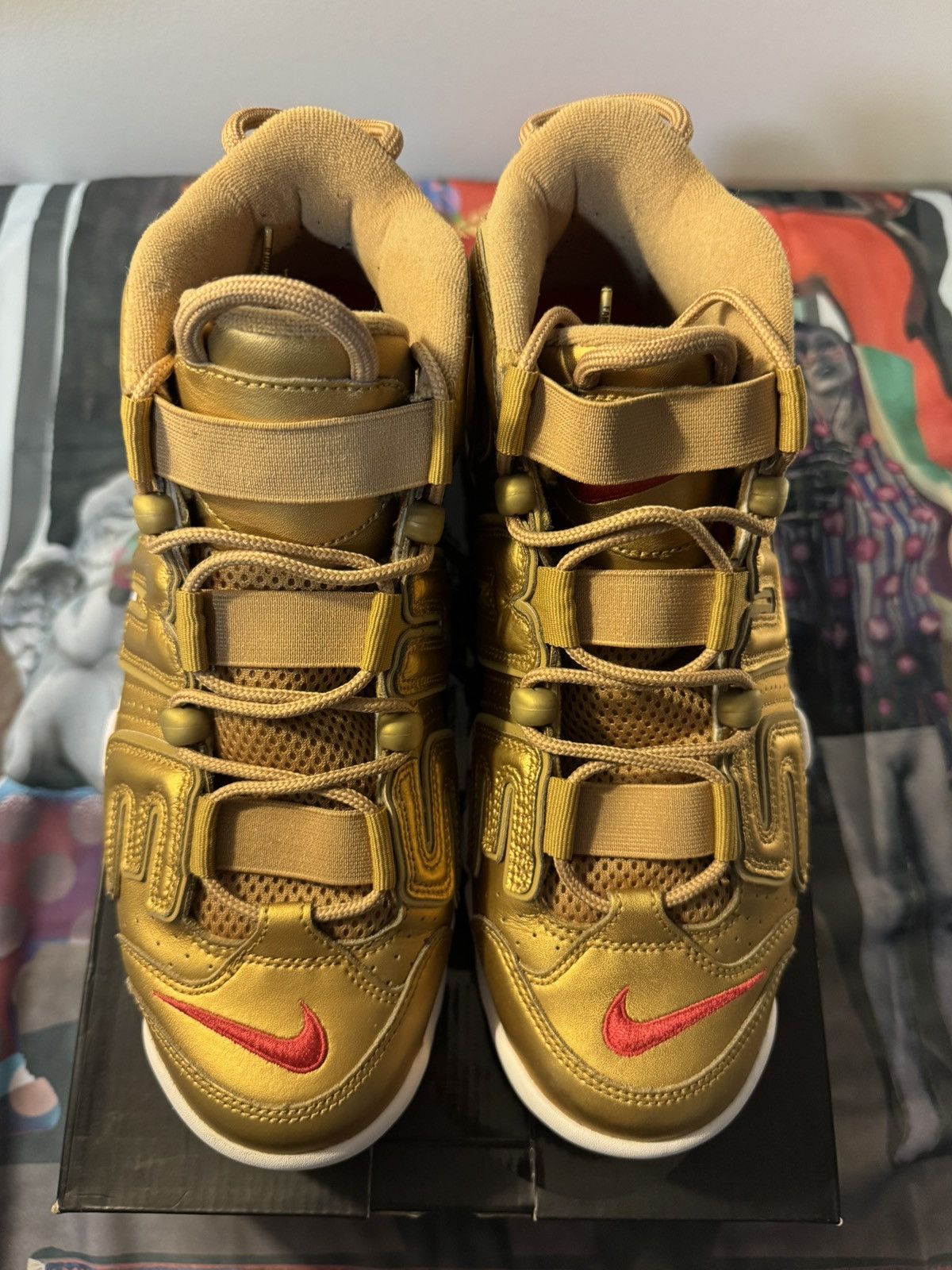 Nike SUPREME UPTEMPO Gold Size US 10 / EU 43 - 8 Thumbnail