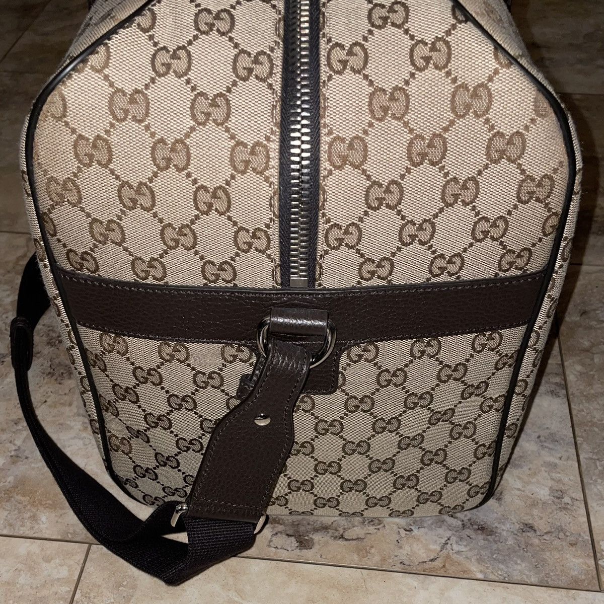 Gucci Gucci Boston GG Canvas Duffle Bag Beige/Ebony Size ONE SIZE - 4 Thumbnail