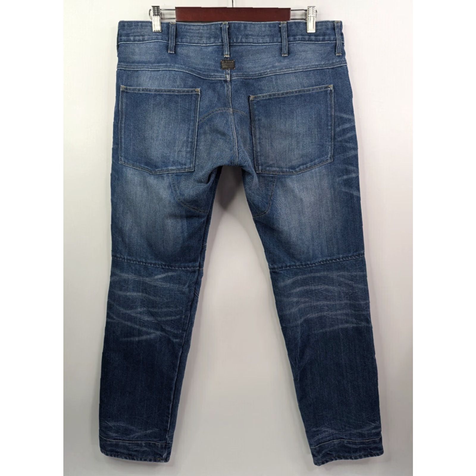 Vintage G-Star Raw Jeans 36 Regular 29in Inseam 3D 5620 Bike 3D Low Tapered Denim Blue Mens 34x32 (Fits 36x29) Moto Street Jeans Size US 36 / EU 52 - 6 Thumbnail