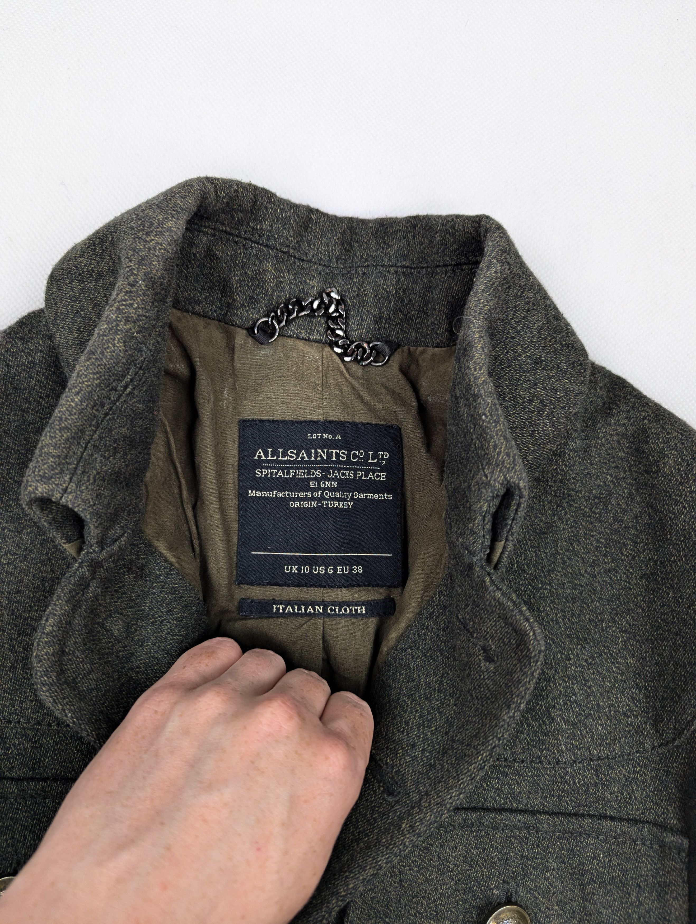 Allsaints Allsaints olive wool jacket coat M Size M / US 6-8 / IT 42-44 - 4 Thumbnail