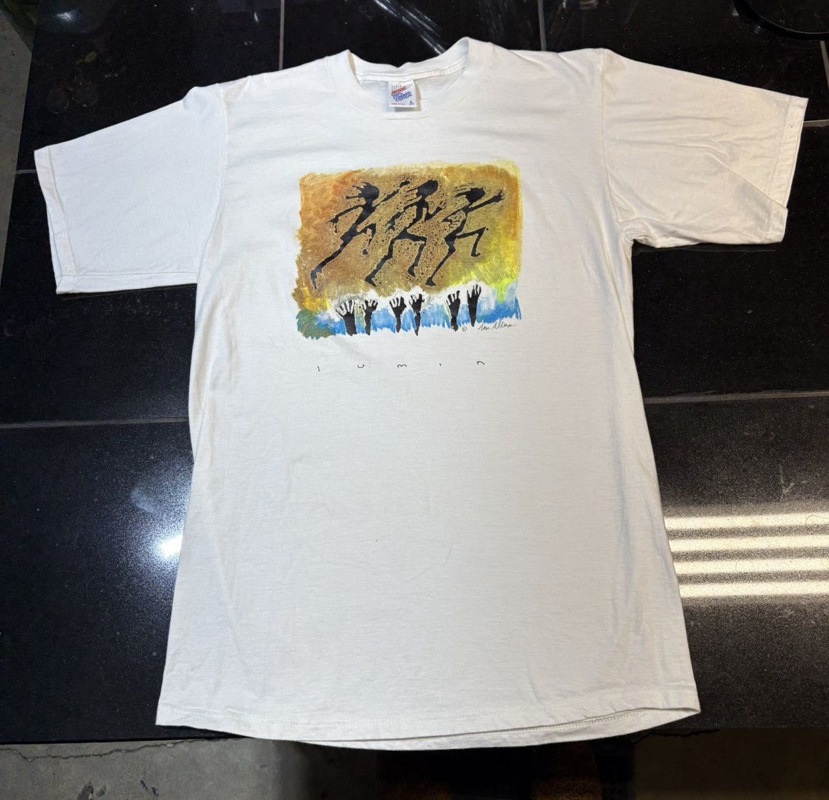 Vintage Vintage 90s Ann Altman “Lumin” Art Tee – Made in USA Size US L / EU 52-54 / 3 - 1 Thumbnail