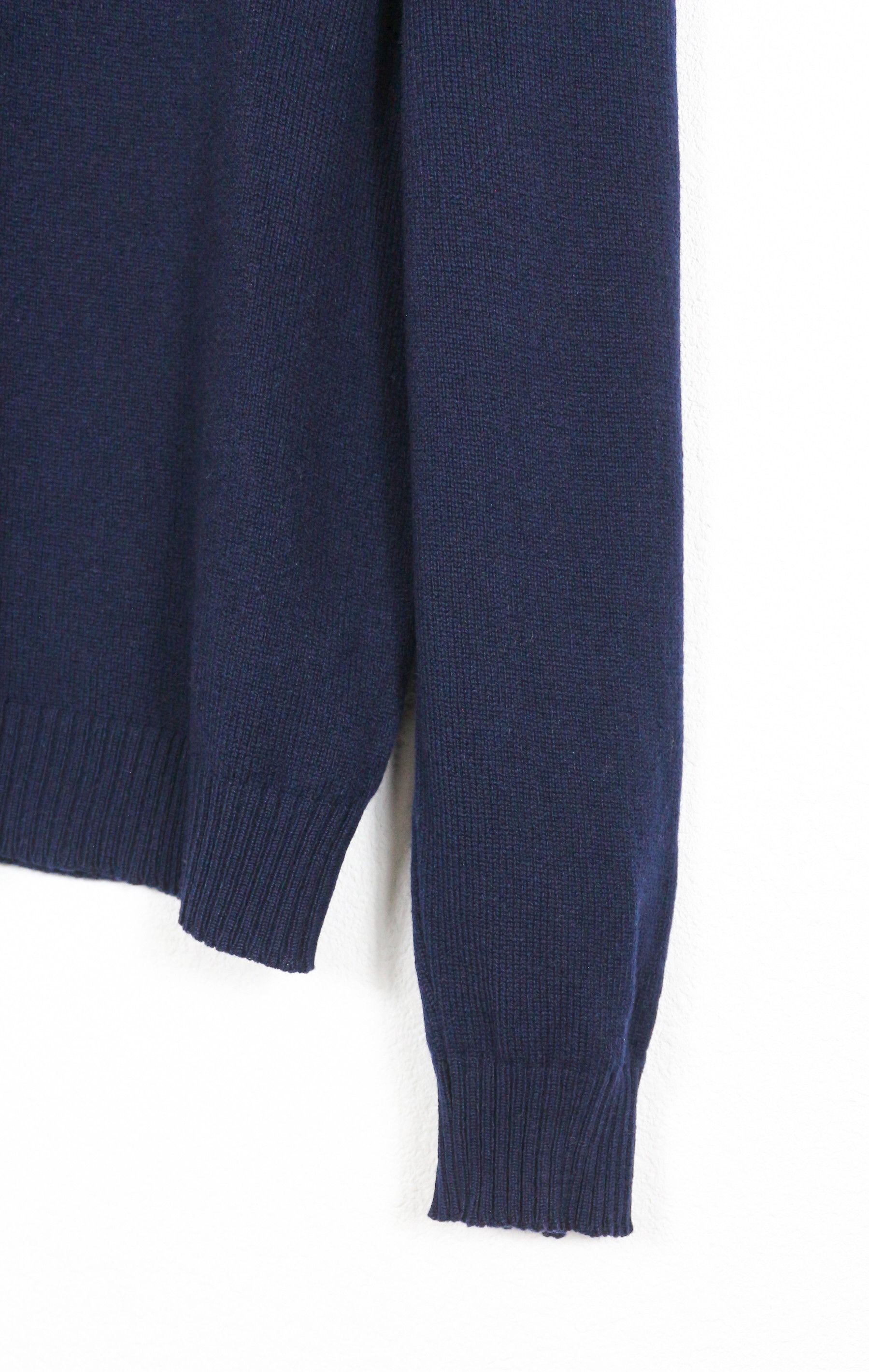 AMI Paris Navy Wool Turtleneck Sweater