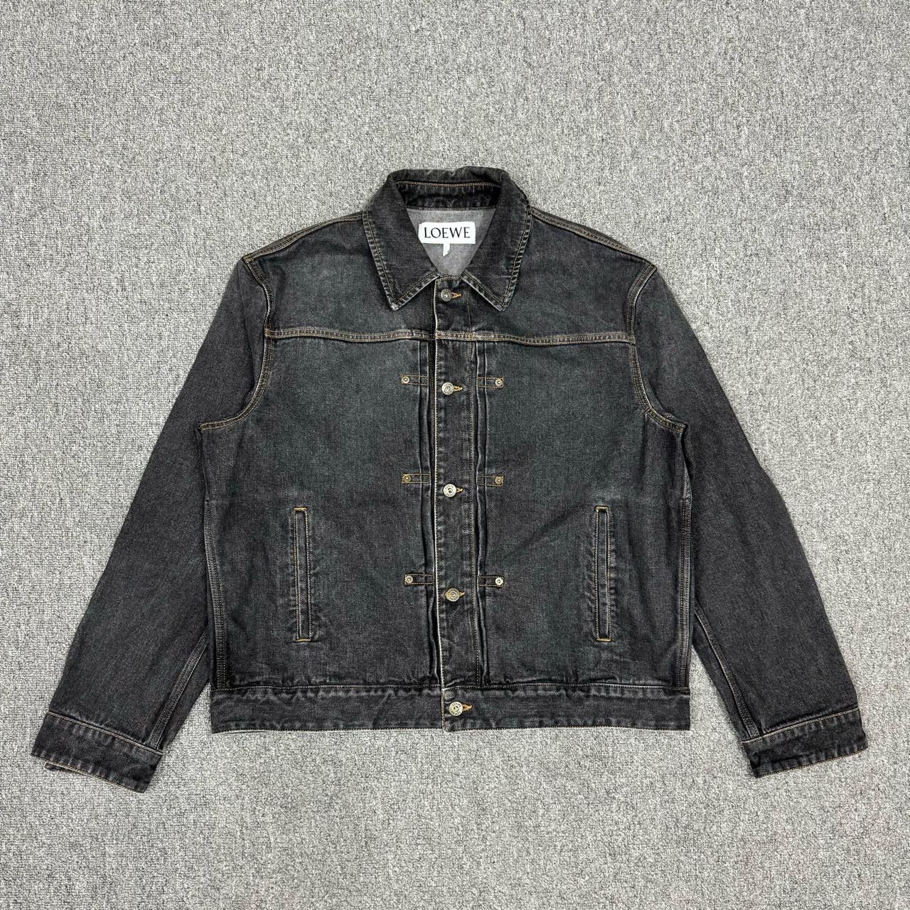 Loewe Loewe Black Back Marker Graffiti Leather Logo Jacket 2501-N Size US L / EU 52-54 / 3 - 1 Thumbnail