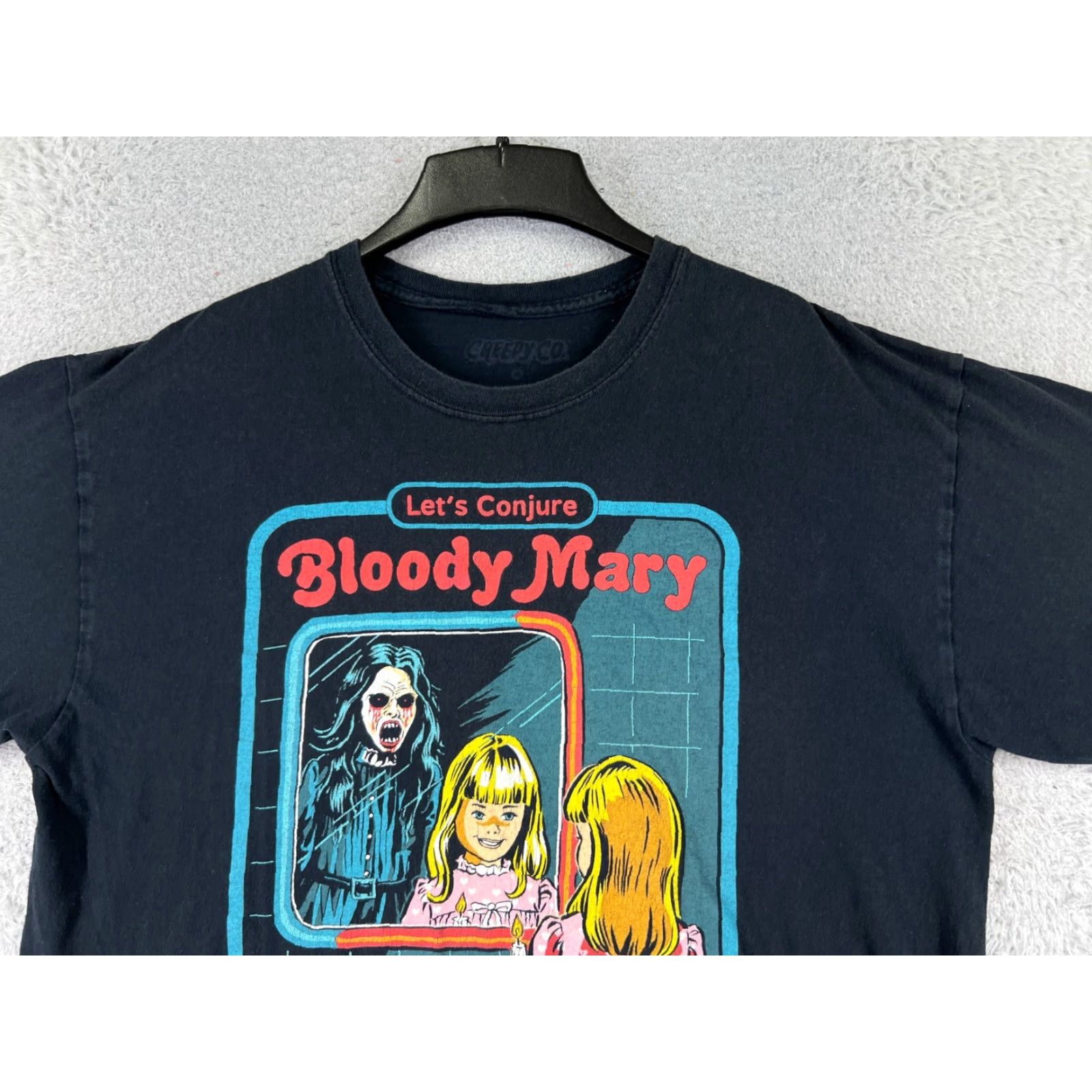 CO Creepy Co Shirt Adult L Black Cotton Jersey Crew Neck T-Shirt Logo Vintage Mens Art City Comics Designer All Seasons Breathing Quick Dry Size US L / EU 52-54 / 3 - 4 Thumbnail