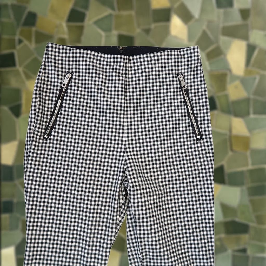 Rag & Bone Rag & Bone Black and White Gingham Check Plaid High Rise Slim Fit Pants 6 Women Regular Inseam 27 Color Black Fall Spring Business Casual Workwear Size 28" / US 6 / IT 42 - 1 Thumbnail