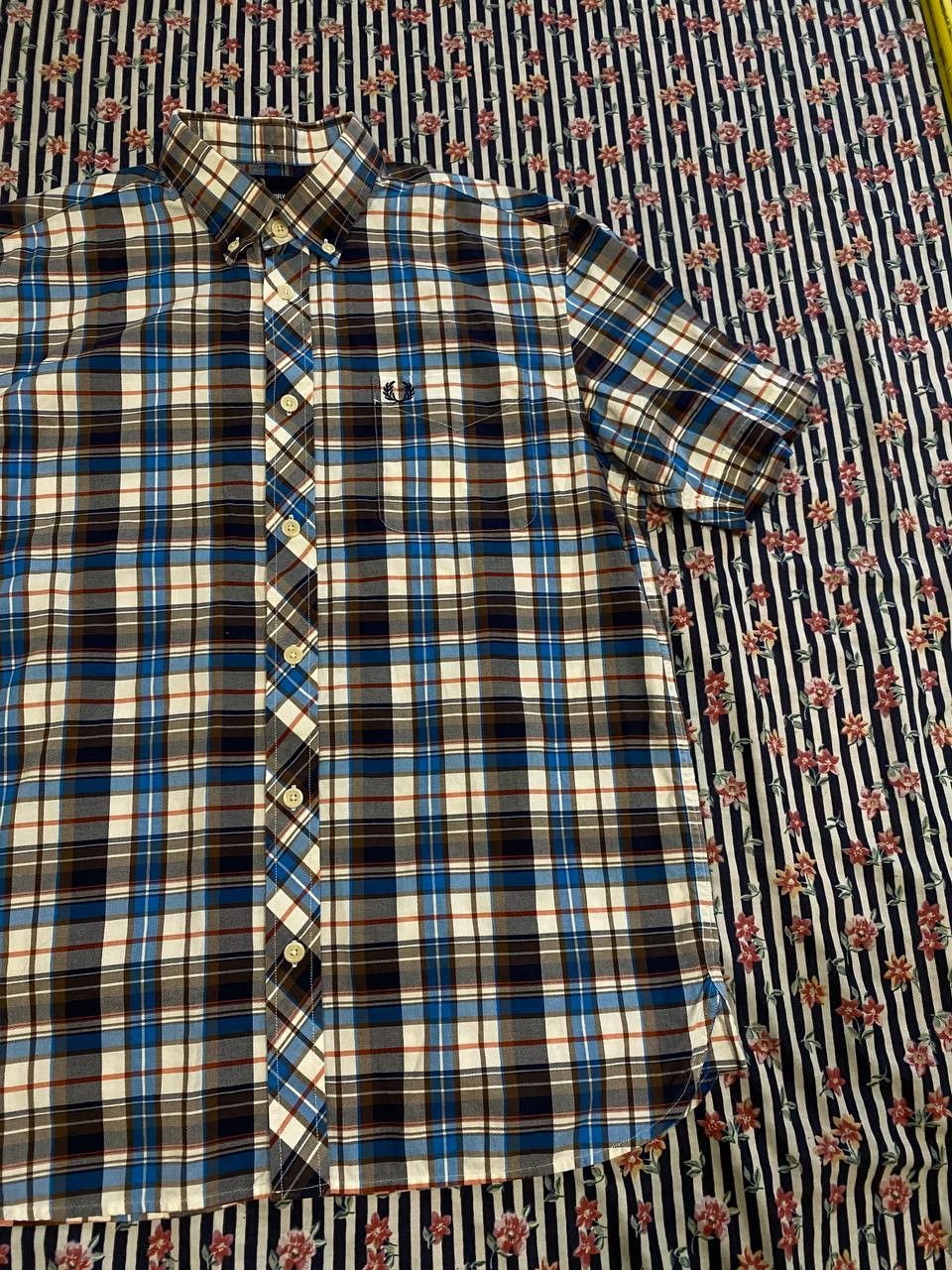Fred Perry Fred Perry Button Down Check Tartan Short Sleeve Shirt Size US M / EU 48-50 / 2 - 7 Thumbnail
