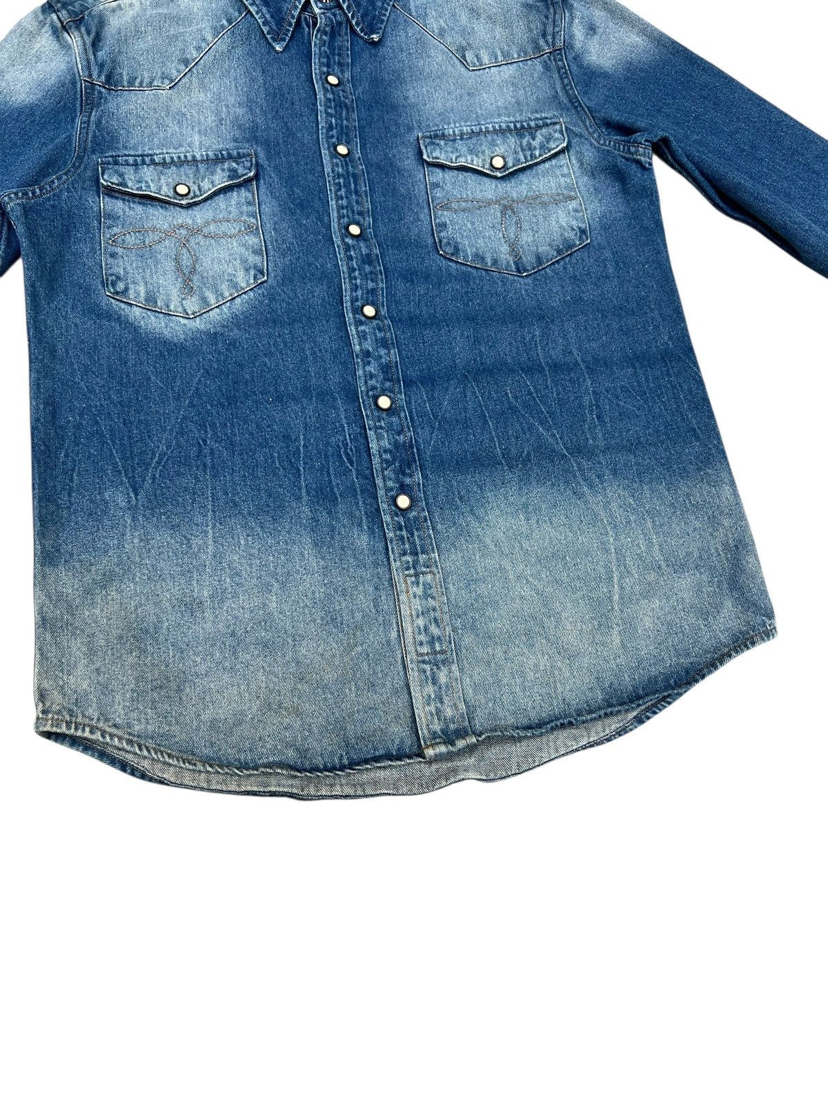 RRL Ralph Lauren RRL Mud Denim Western Shirt Size US L / EU 52-54 / 3 - 8 Thumbnail