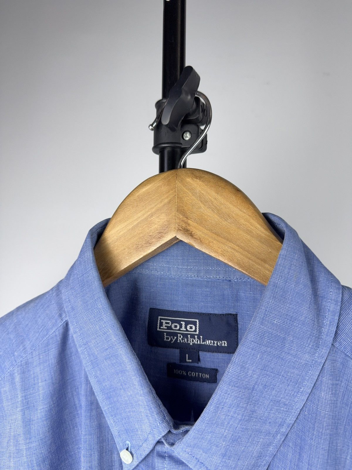Polo Ralph Lauren 90s Vintage Polo Ralph Lauren Button Short Down Shirt Blue Size US L / EU 52-54 / 3 - 9 Thumbnail