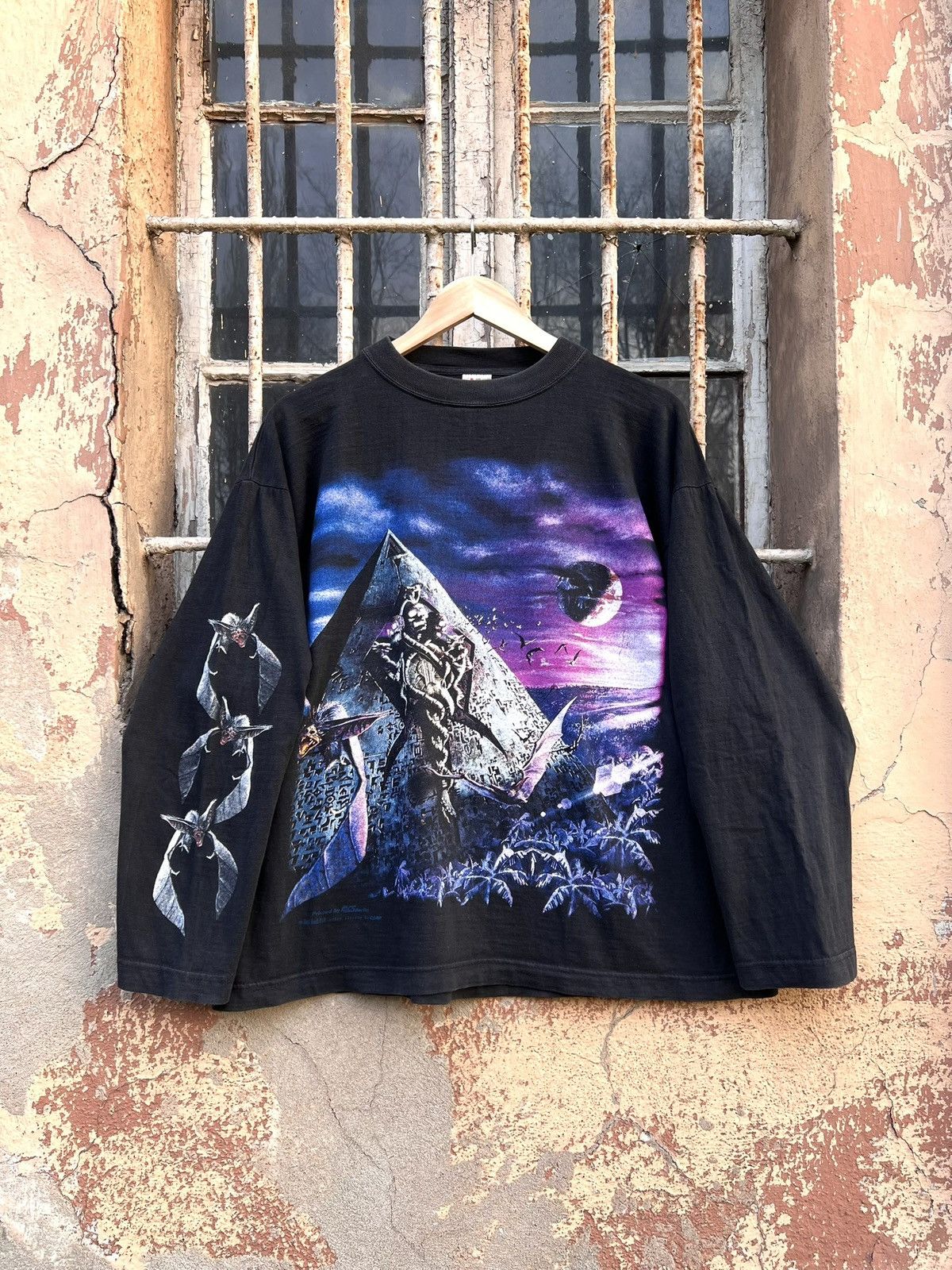 Band Tees VTG 90s Axel Rudi Pell Black Moon Pyramid Rock Longsleeve Size US L / EU 52-54 / 3 - 1 Thumbnail