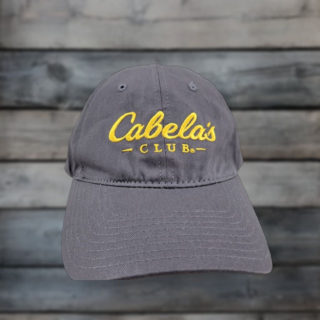 Vintage Cabela's Club Ball Cap Gray Adjustable One Size Fits Most Men Baseball Cap Hat Casual Mens Size ONE SIZE - 1 Thumbnail