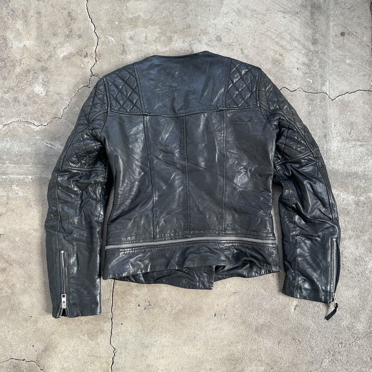 Allsaints Vintage AllSaints Leather Jacket Biker very Rare Women Size S / US 4 / IT 40 - 4 Thumbnail