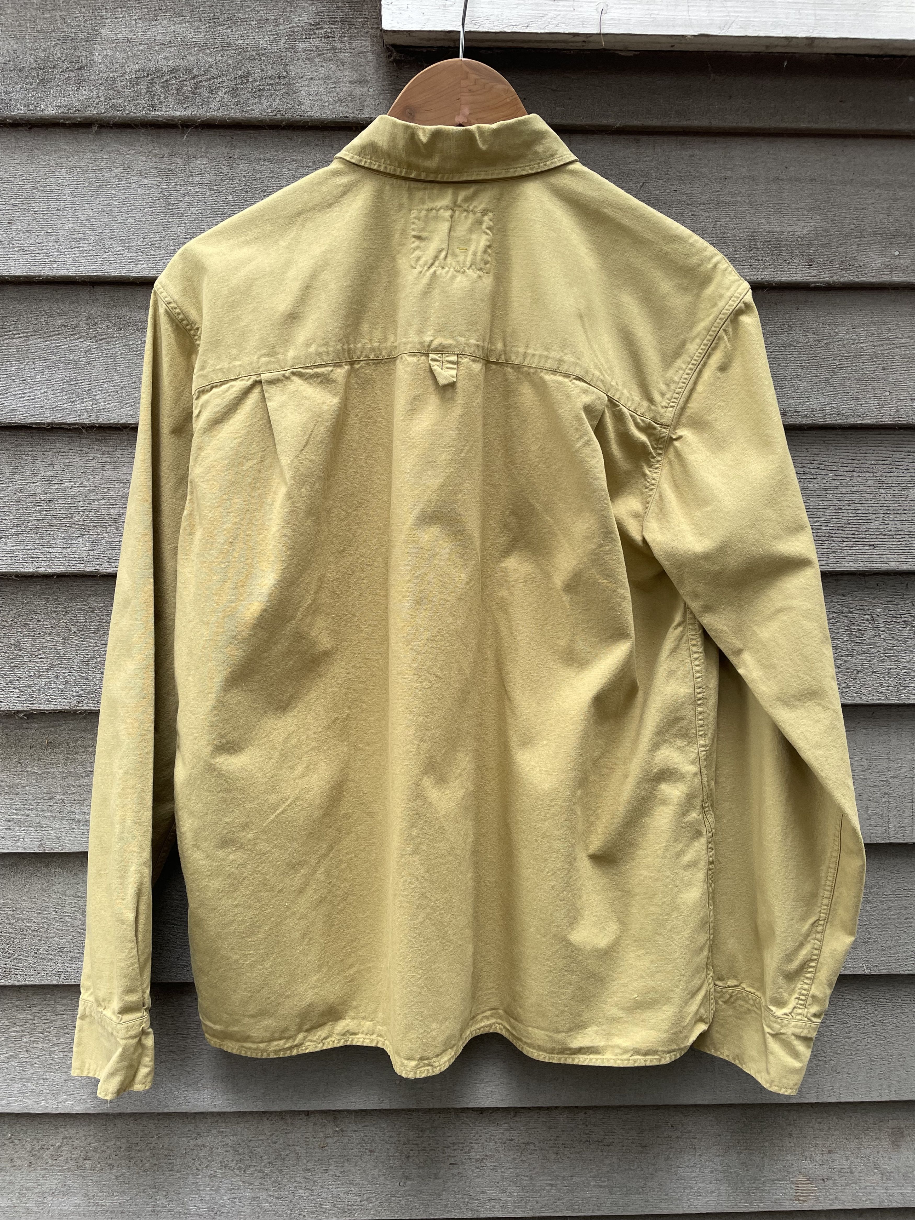 Margaret Howell MHL Chartreuse Green Cotton Canvas Shirt Size US S / EU 44-46 / 1 - 2 Thumbnail
