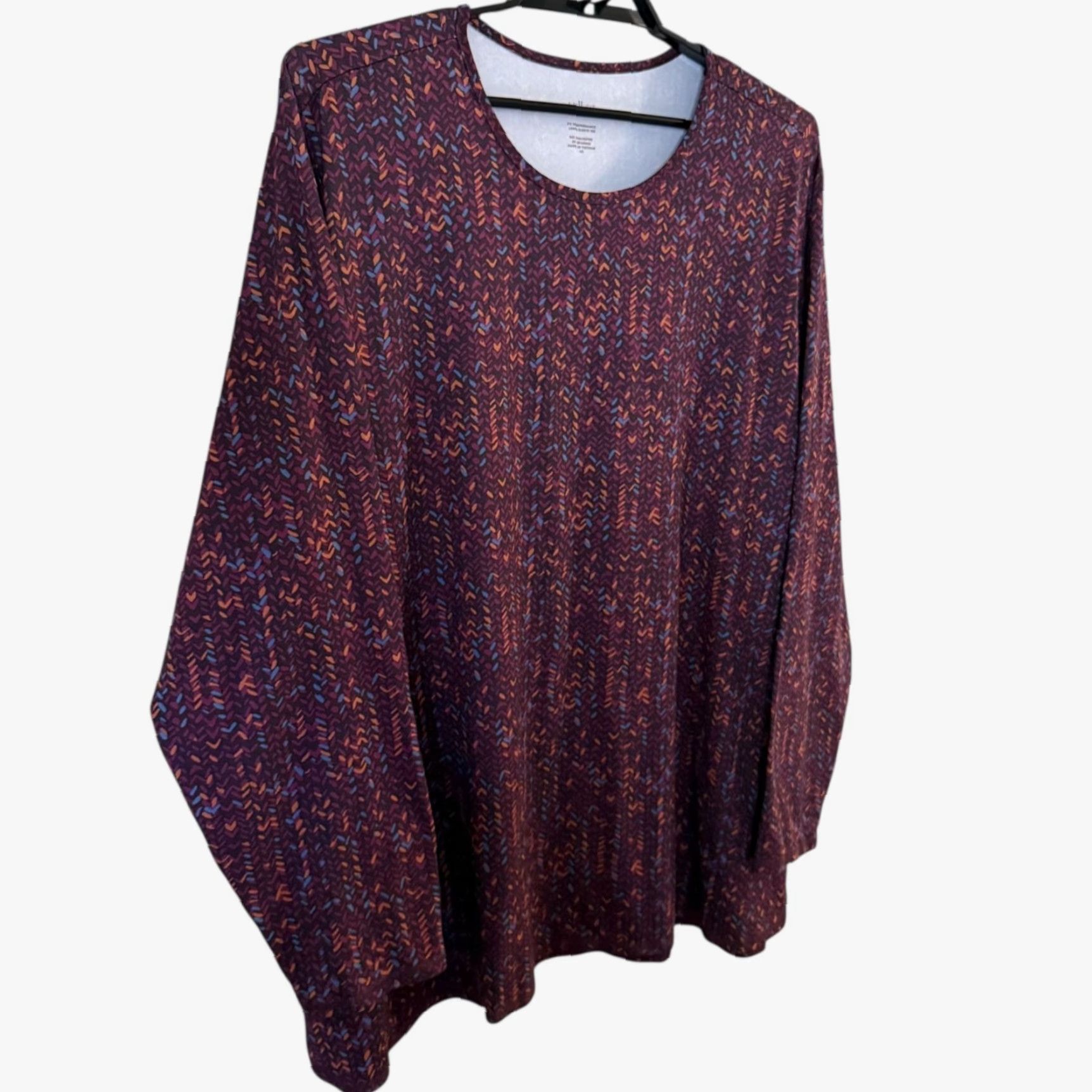 J. Jill J.Jill Fit Performance Long-Sleeve Tee Purple Women's 4X Athletic Stretch Shirt Size XXL / US 16-18 / IT 52-54 - 3 Thumbnail