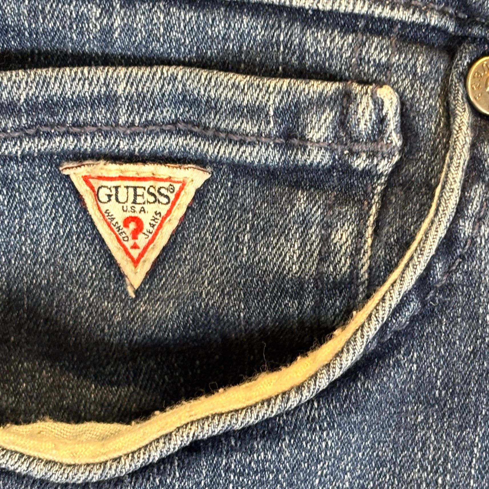 Guess VINTAGE Guess Shorts Men 36 Denim Blue 90s Baggy Workwear Medium Wash 5-Pocket Design Casual Mens Size US 36 / EU 52 - 4 Thumbnail