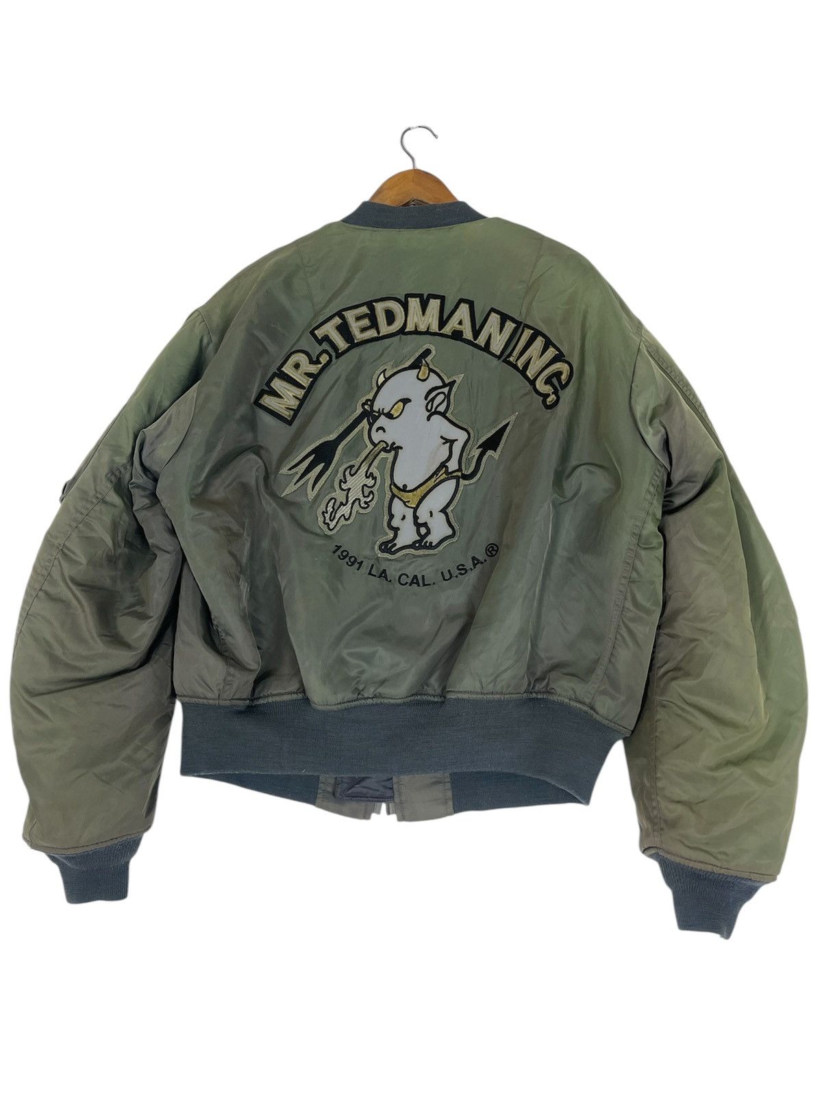 Tedman TEDMAN LUCKY DEVIL MA-1 TED COMPANY BOMBER MILITARY JACKET Size US L / EU 52-54 / 3 - 9 Thumbnail