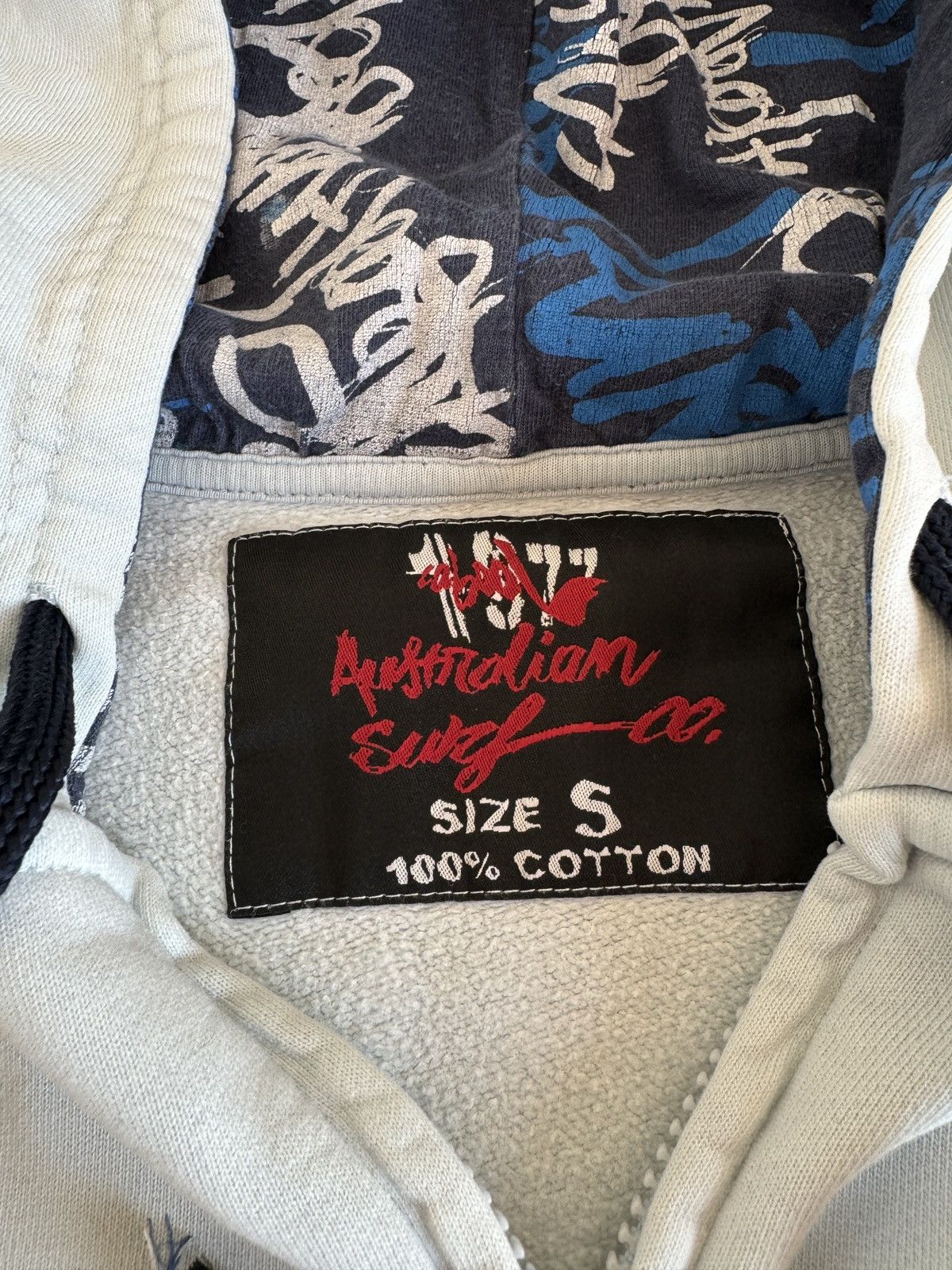 Vintage Australian Surf Style Vintage Zip Hoodie Blue Rap Skate Y2K Size US S / EU 44-46 / 1 - 6 Thumbnail