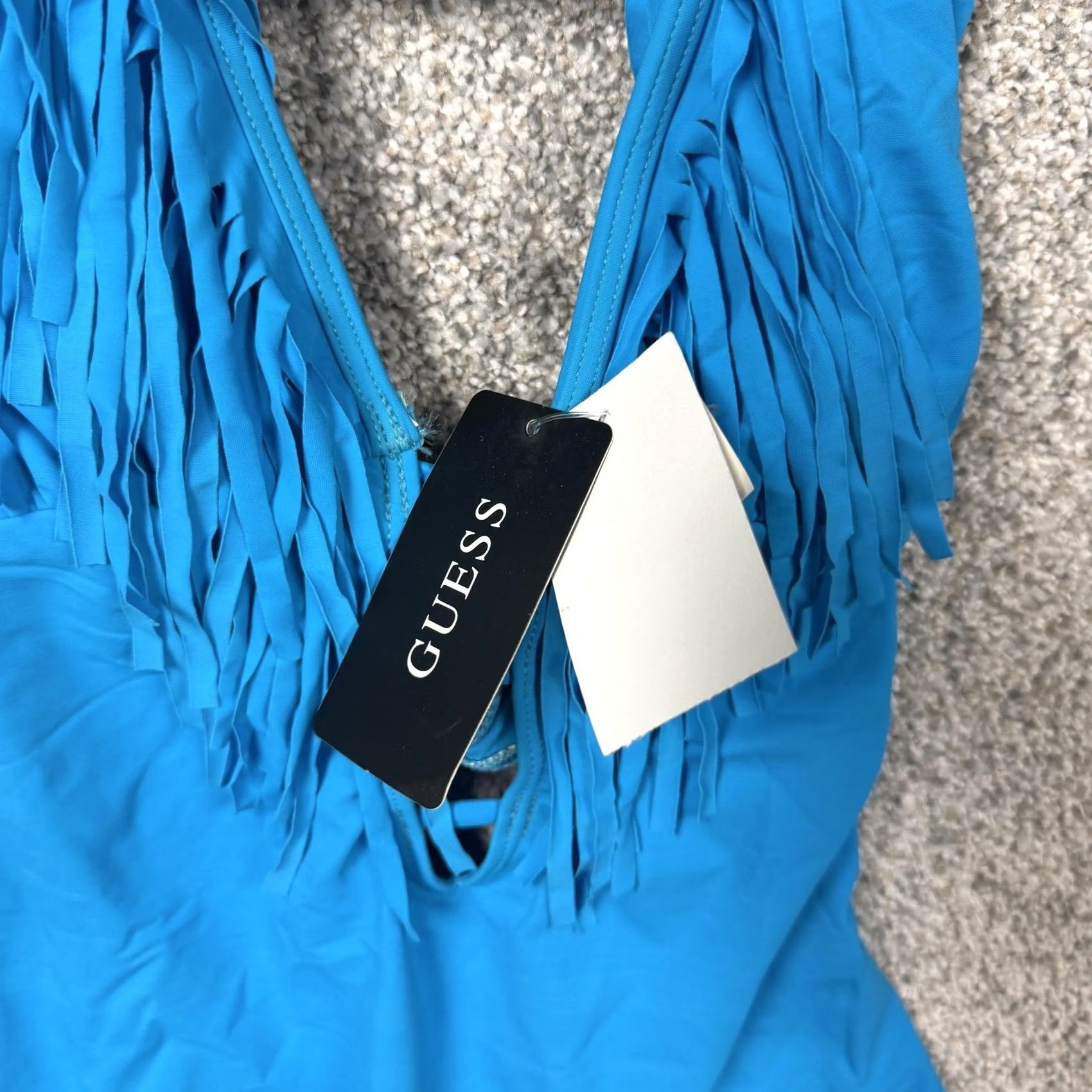 Guess Guess One Piece Monokini Swimsuit XS Blue Coastal Cowgirl Festival Beach USA Size ONE SIZE - 2 Thumbnail