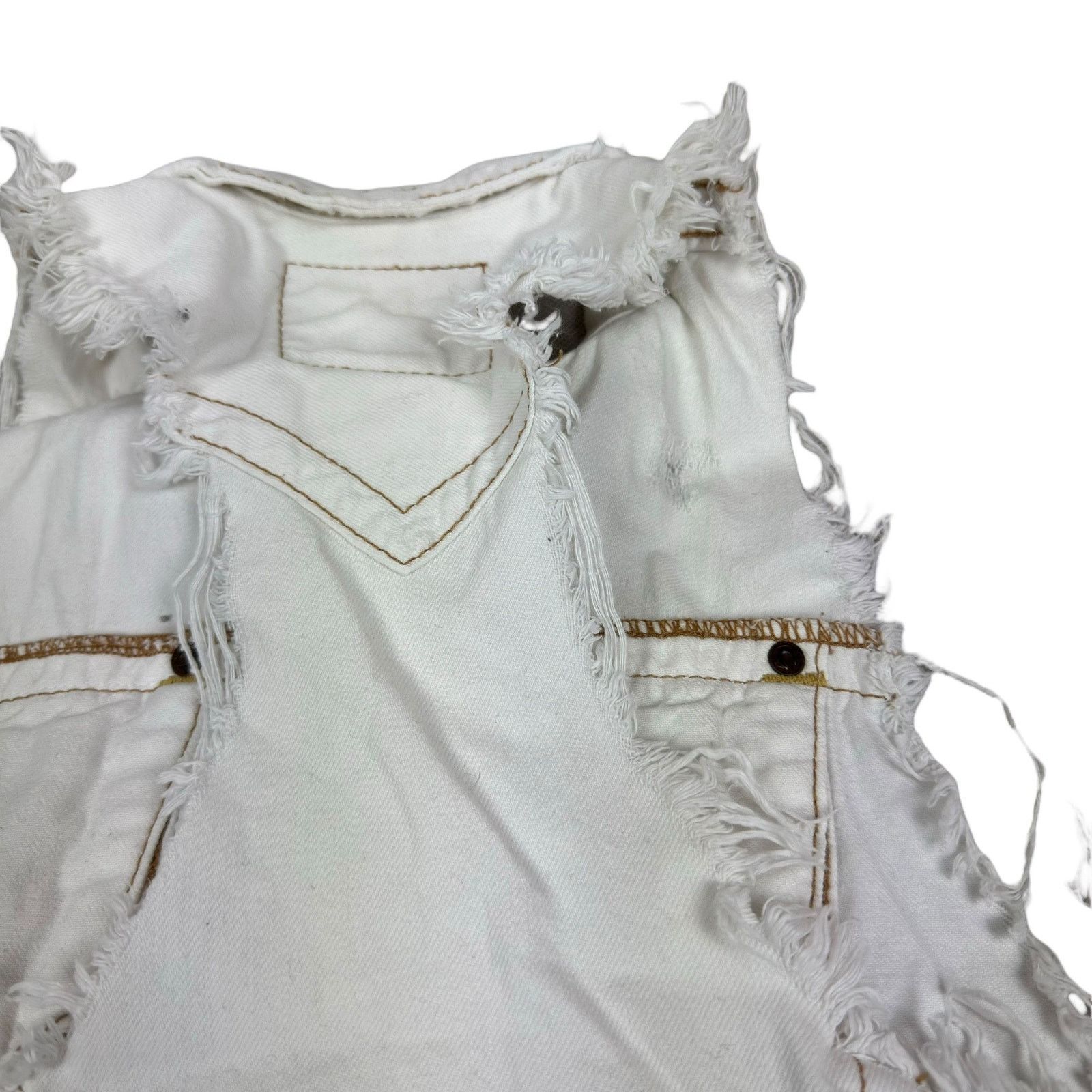 True Religion True Religion Leah Kylie Womens White Cotton Trucker Vest XS Size XS / US 0-2 / IT 36-38 - 6 Thumbnail