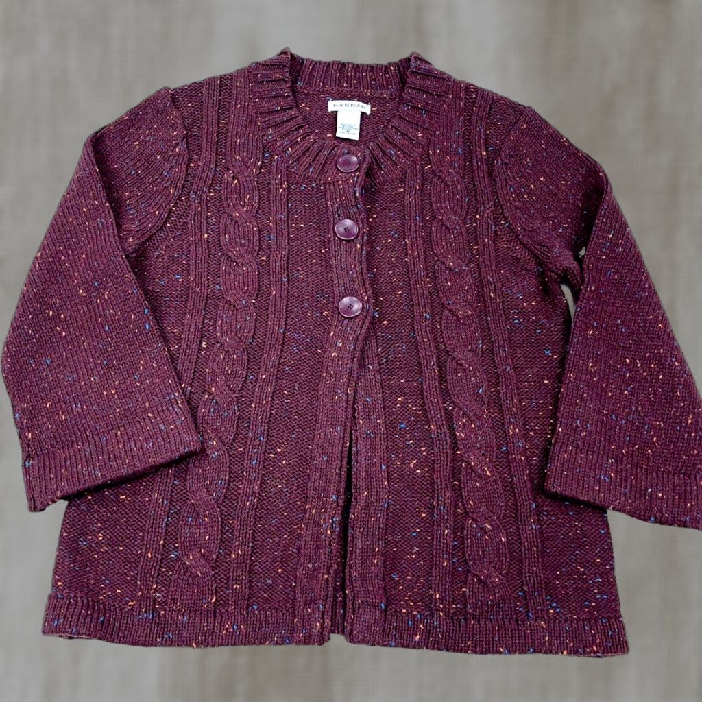Vintage VINTAGE HANNAH Cardigan Sweater Women M Maroon Red Knit Wool Acrylic Heavy Chunky Mock Neck Casual All Seasons Regular Size M / US 6-8 / IT 42-44 - 1 Thumbnail
