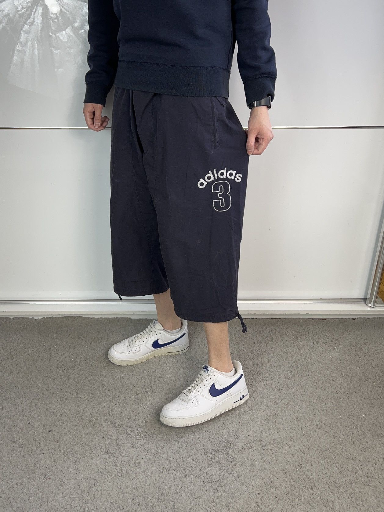 Adidas × Vintage Baggy Shorts Adidas 3 Big Logo Vintage 00’s Size US 34 / EU 50 - 1 Thumbnail