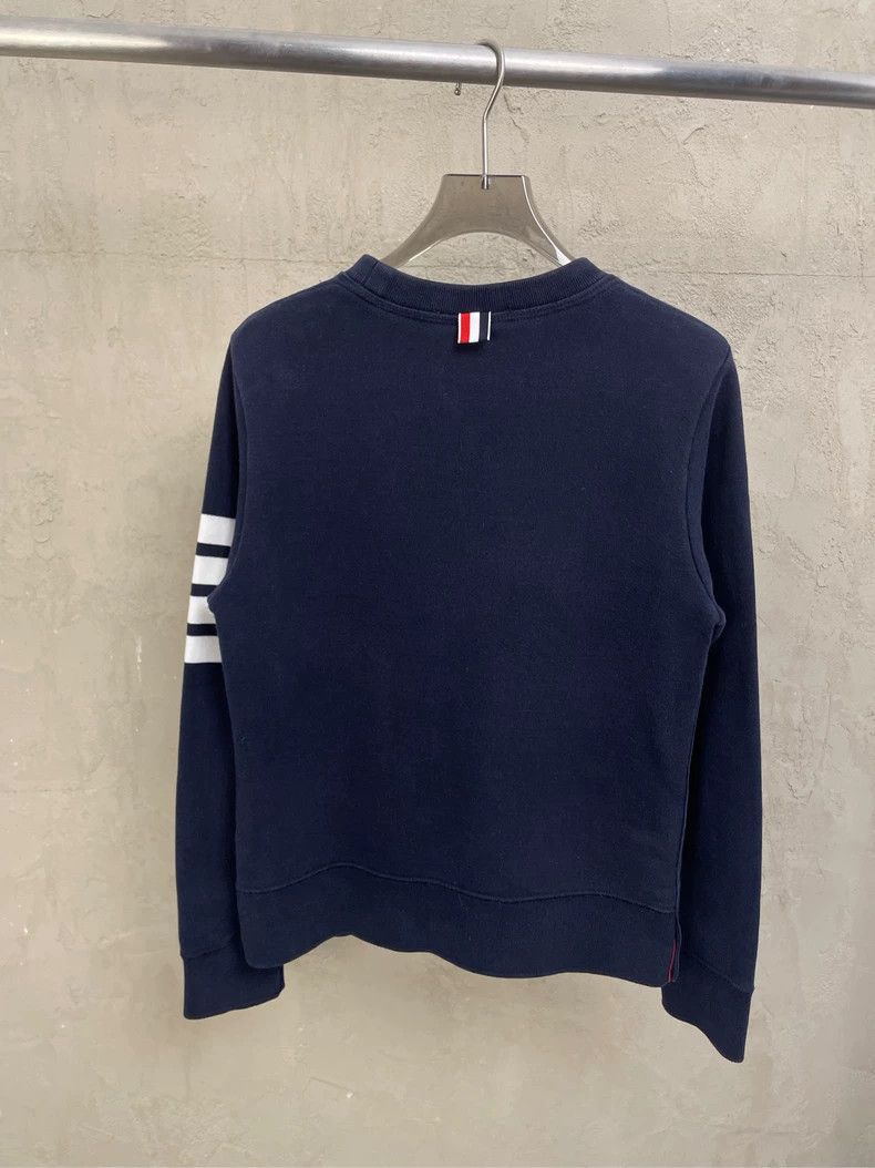 Thom Browne Thom browne Dark blue four-striped round-neck sweatshirt 2 Size US S / EU 44-46 / 1 - 2 Thumbnail