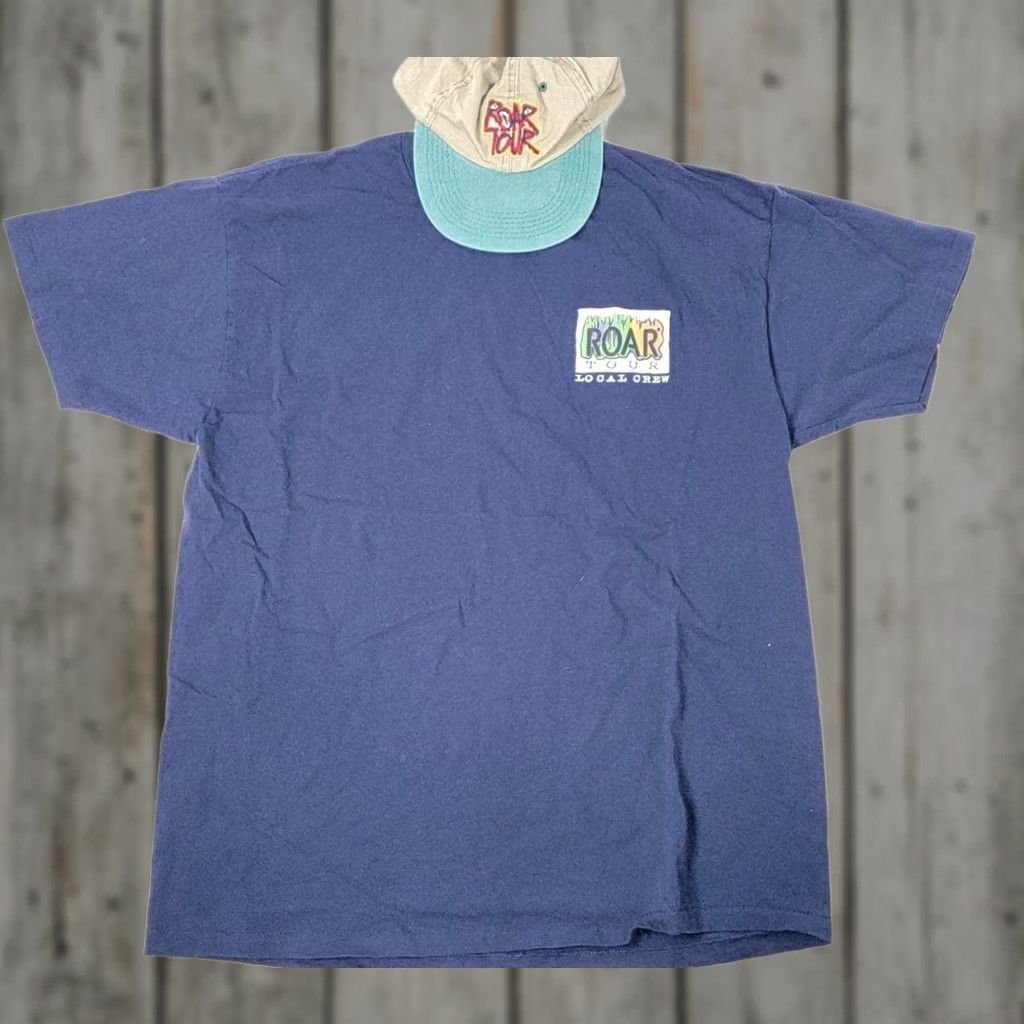 Roar VINTAGE ROAR TOUR 97' Iggy Pop CREW SHIRT XL Blue 100% Cotton Men T-Shirt Graphic Tee 90s Size US XL / EU 56 / 4 - 1 Thumbnail