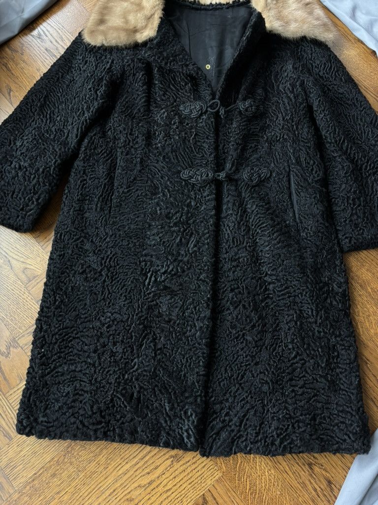 Cccp × Vintage True Vintage Astrakhan Fur Coat 70s Persian Lamb Hair Wool Size M / US 6-8 / IT 42-44 - 10 Thumbnail