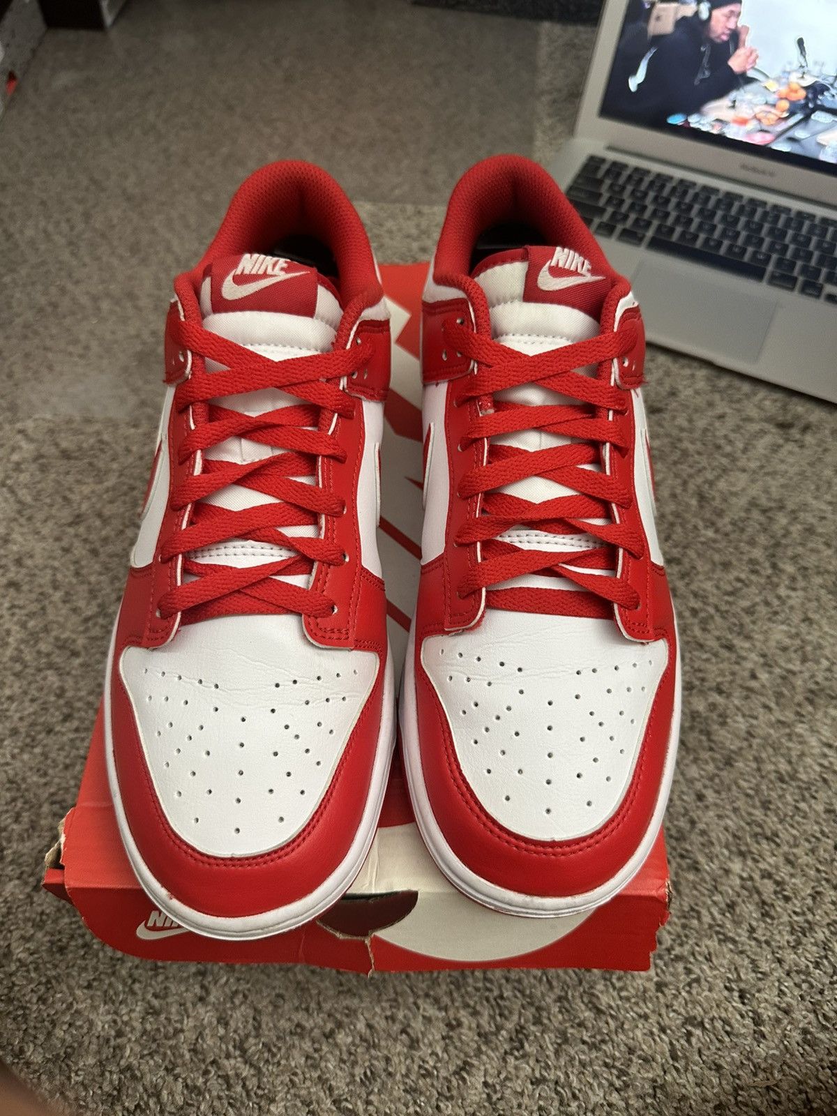 Nike Nike dunk low St johns red white champ - size 9 Size US 9 / EU 42 - 4 Thumbnail