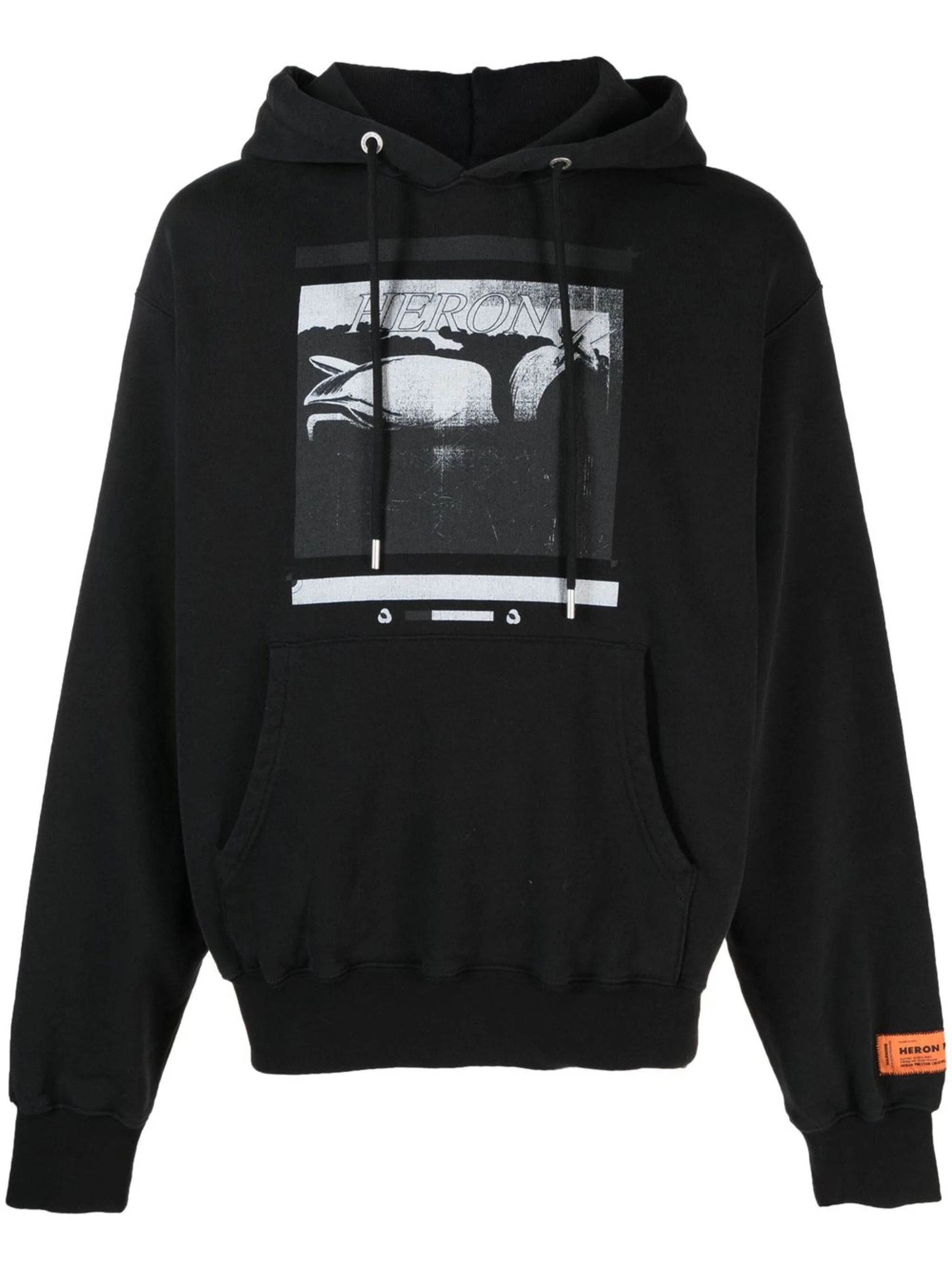 Heron Preston o1b1xh1ea1223 Graphic Print Hoodie in Black Size US XL / EU 56 / 4 - 1 Thumbnail