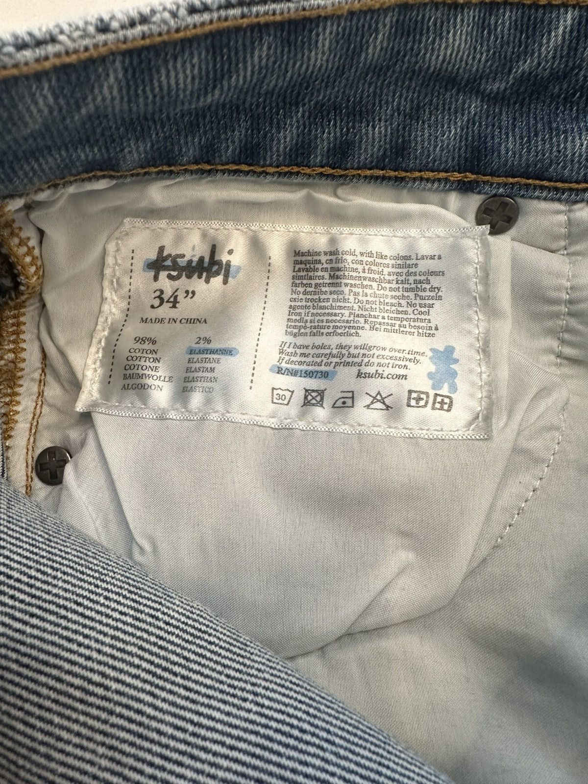 Ksubi Ksubi Enjoy Responsibility Denim Blue Size US 34 / EU 50 - 5 Thumbnail
