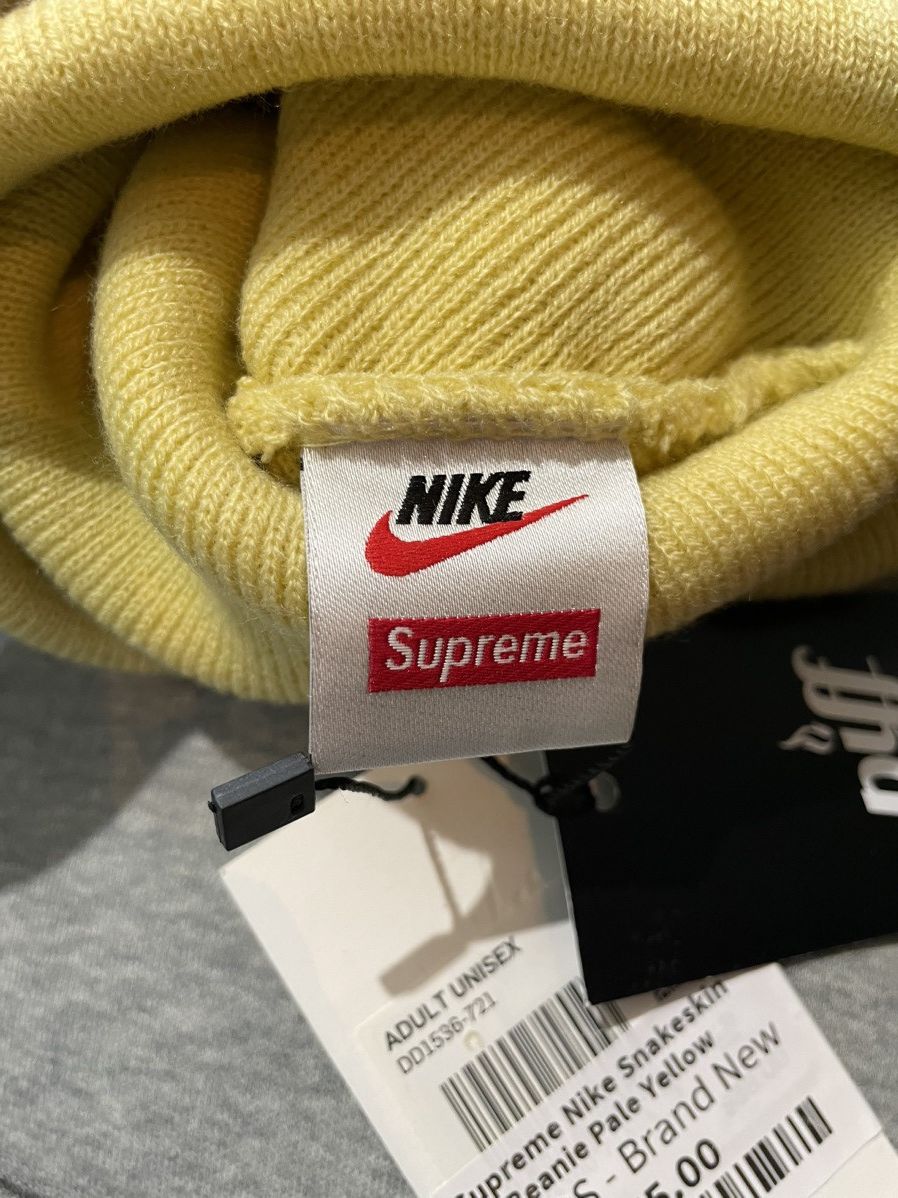 Supreme Supreme Nike Snakeskin Beanie Pale Yellow Size ONE SIZE - 7 Thumbnail