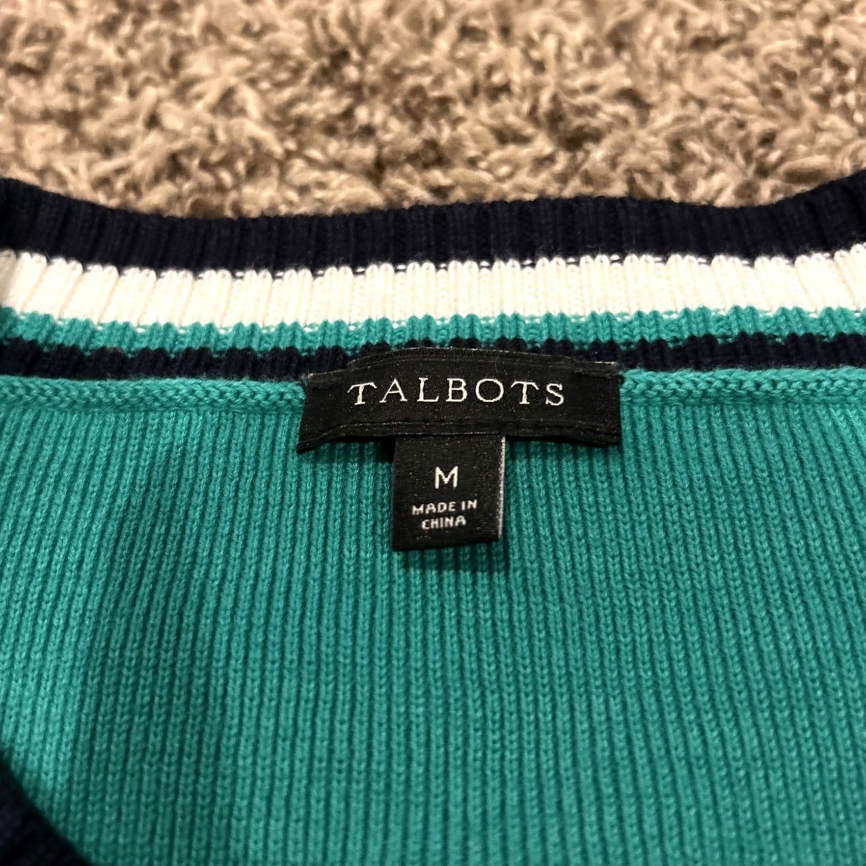 Talbots Talbots Women’s M Button Up Jacket Letterman Style Green A18 Jacket Size M / US 6-8 / IT 42-44 - 2 Thumbnail
