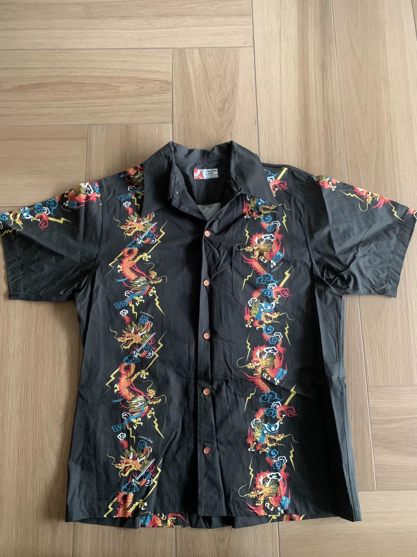 Samurai Jeans samurai jeans hawaiian shirt with dragon design Size US XXL / EU 58 / 5 - 1 Thumbnail