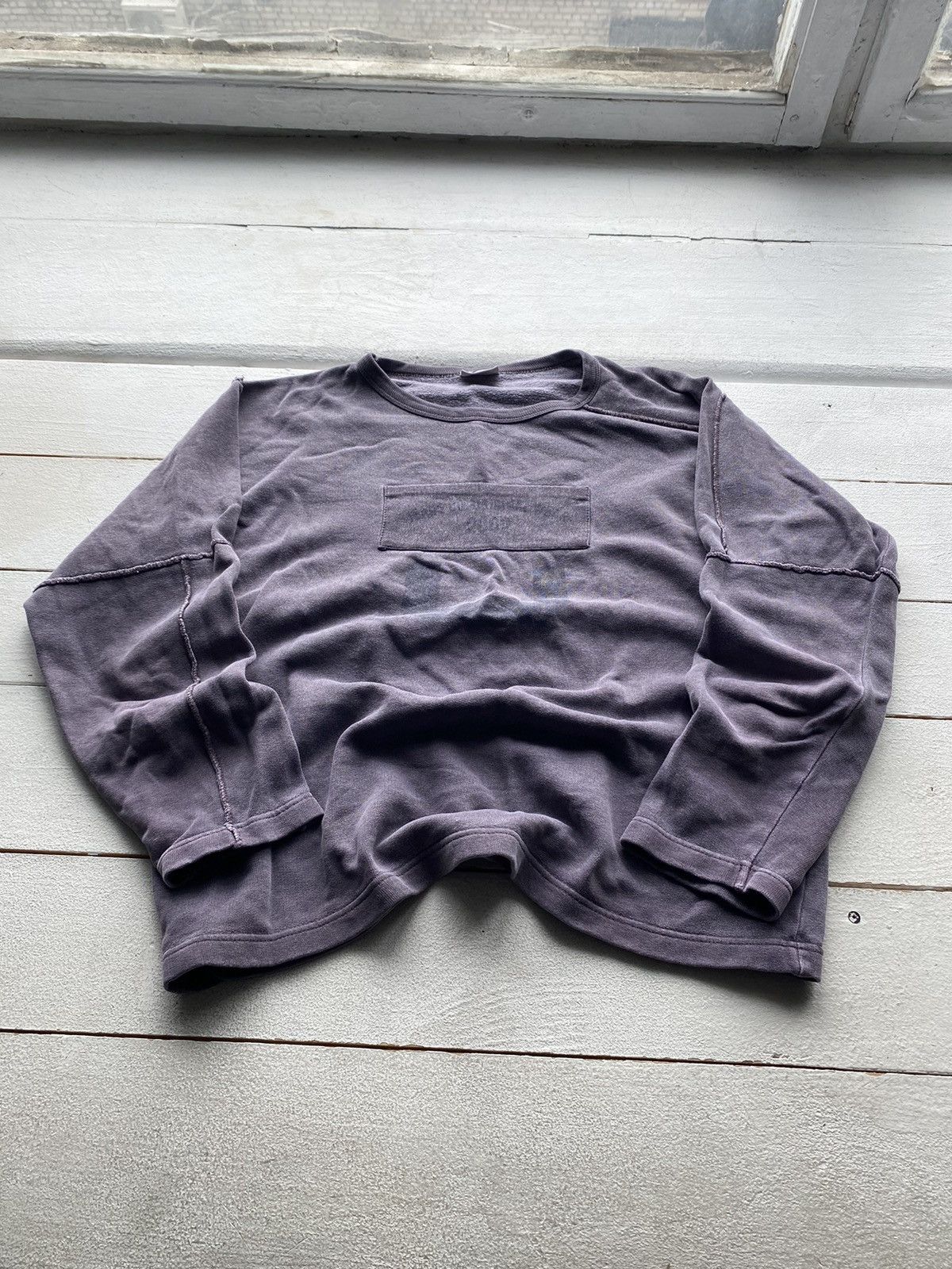 Adolfo Dominguez × Vintage 🔥Vntg Adolfo Dominguez Faded Washed Asymmetrical Sweatshirt Size M / US 6-8 / IT 42-44 - 1 Thumbnail