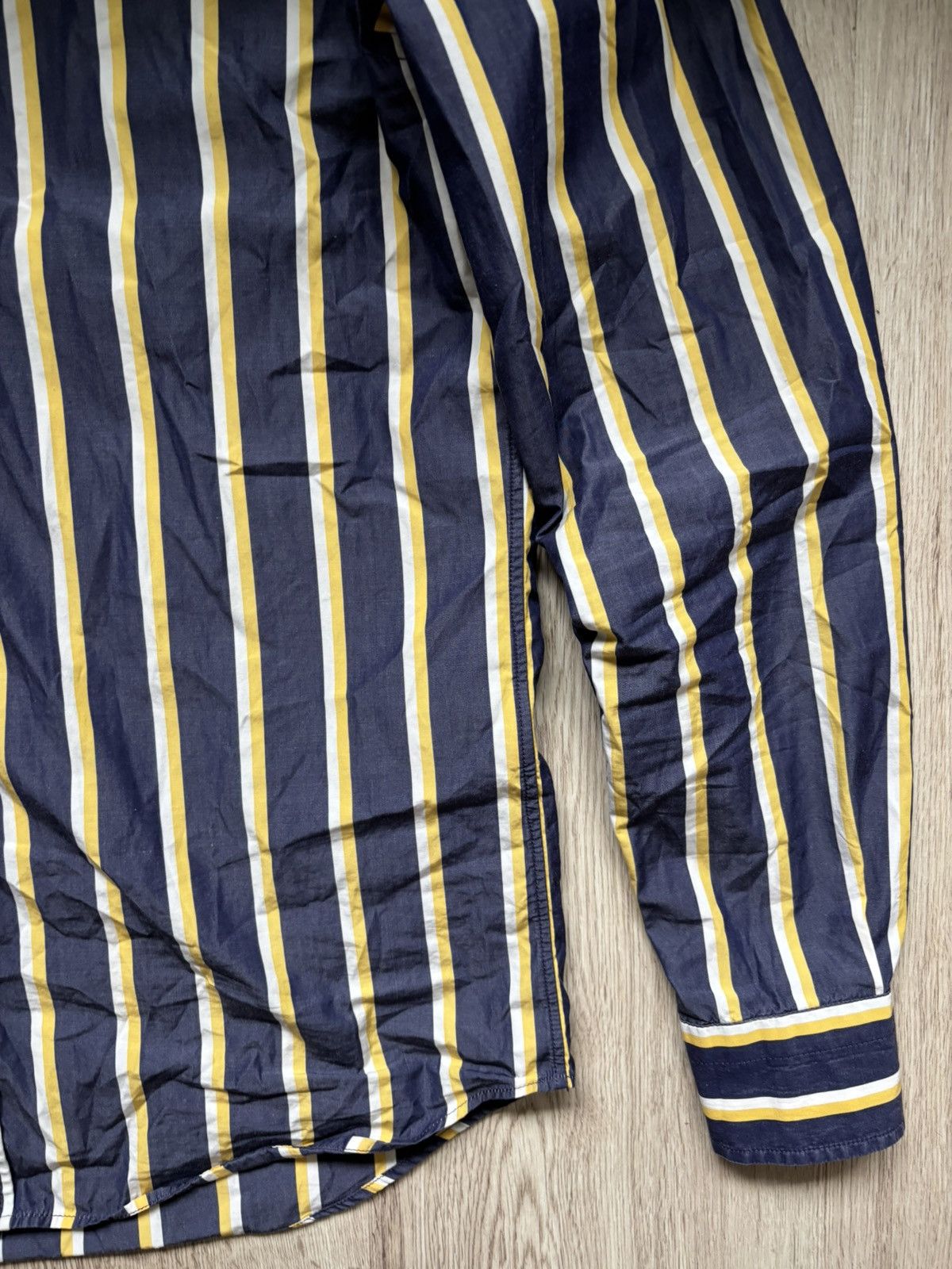 Maison Kitsune Maison Kitsuné Men’s Striped Shirt Size 38 Cotton Fox Logo Size US S / EU 44-46 / 1 - 4 Thumbnail