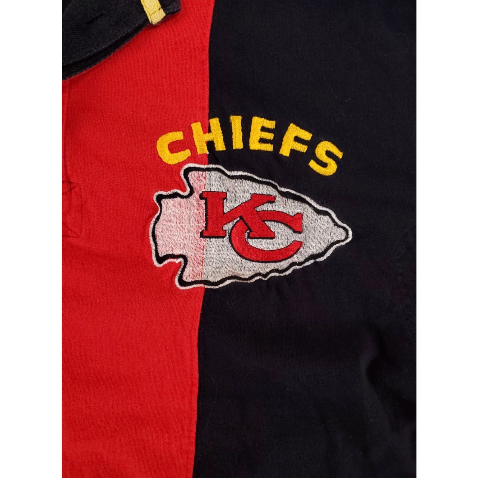 Vintage VINTAGE Kansas City Chiefs Mirage Long Sleeve Polo Shirt Red Black XL Mens Size US XL / EU 56 / 4 - 5 Thumbnail
