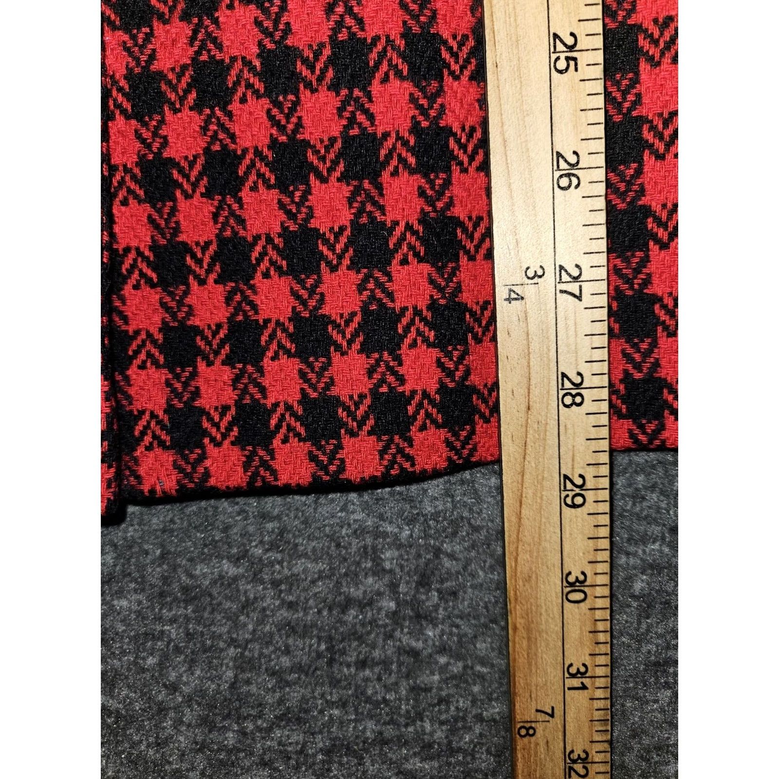 Pendleton VINTAGE Pendleton Blazer Womens 6 Red Black Houndstooth Wool Jacket Made USA 80s Size M / US 6-8 / IT 42-44 - 5 Thumbnail