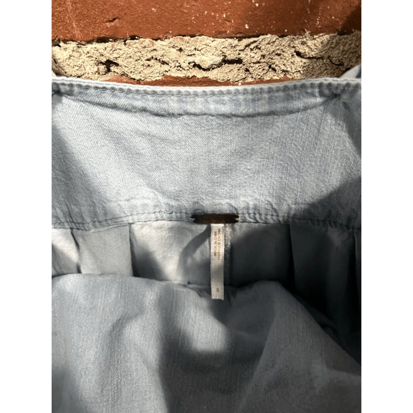 Free People Free People Jumpsuit Denim Sleeveless Blue Womens 0 Size Regular One-Piece 25in Inseam Size 25" / US 0 / IT 36 - 3 Thumbnail