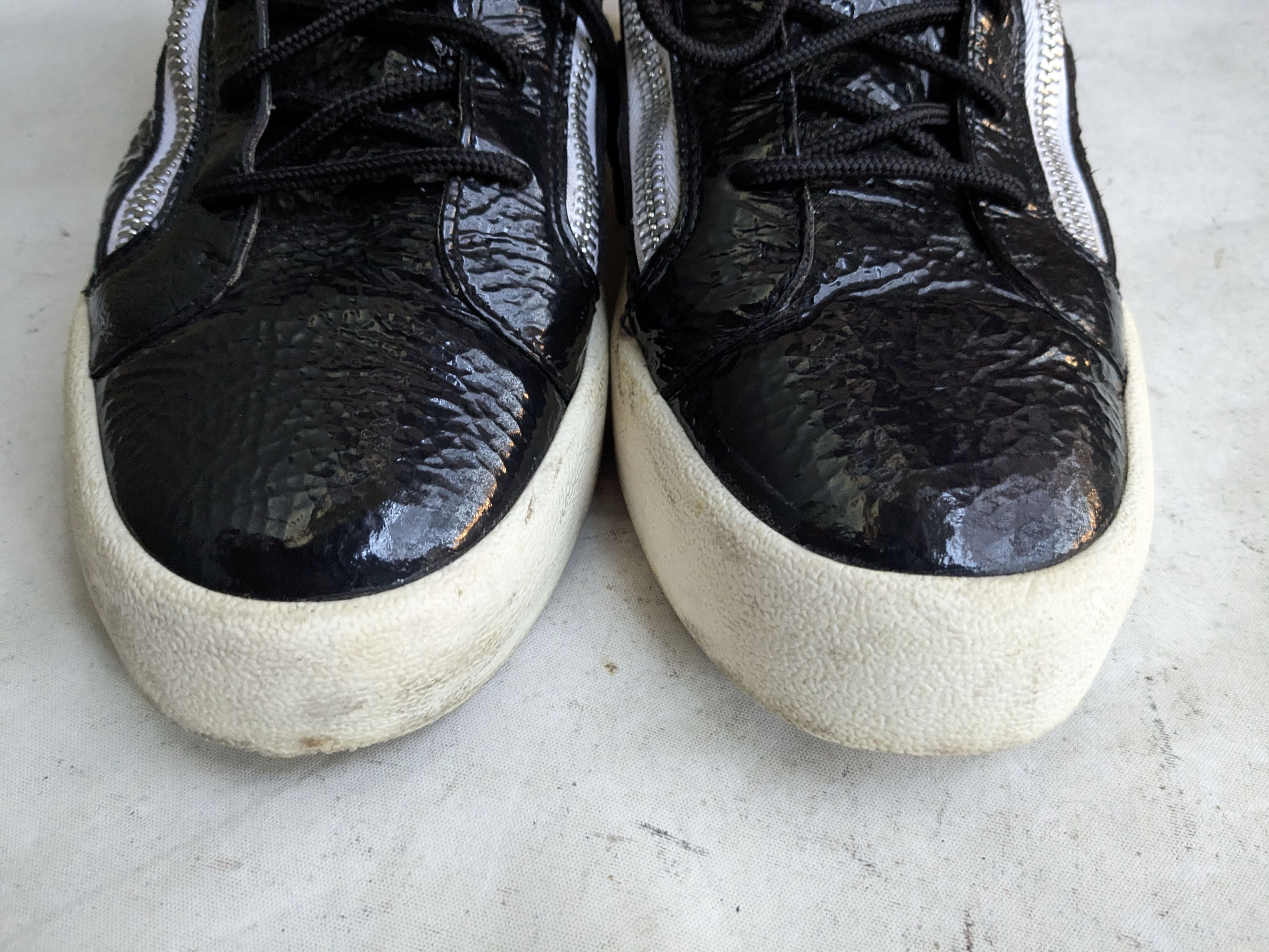 Giuseppe Zanotti Giuseppe Zanotti High Tops Black Patent Leather 11 44 Size US 11 / EU 44 - 2 Thumbnail