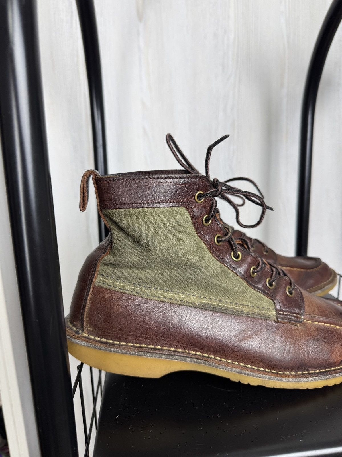 Red Wing Red Wing Weekender Moc 3336 Briar With Olive Canvas Boots Size US 8.5 / EU 41-42 - 2 Thumbnail