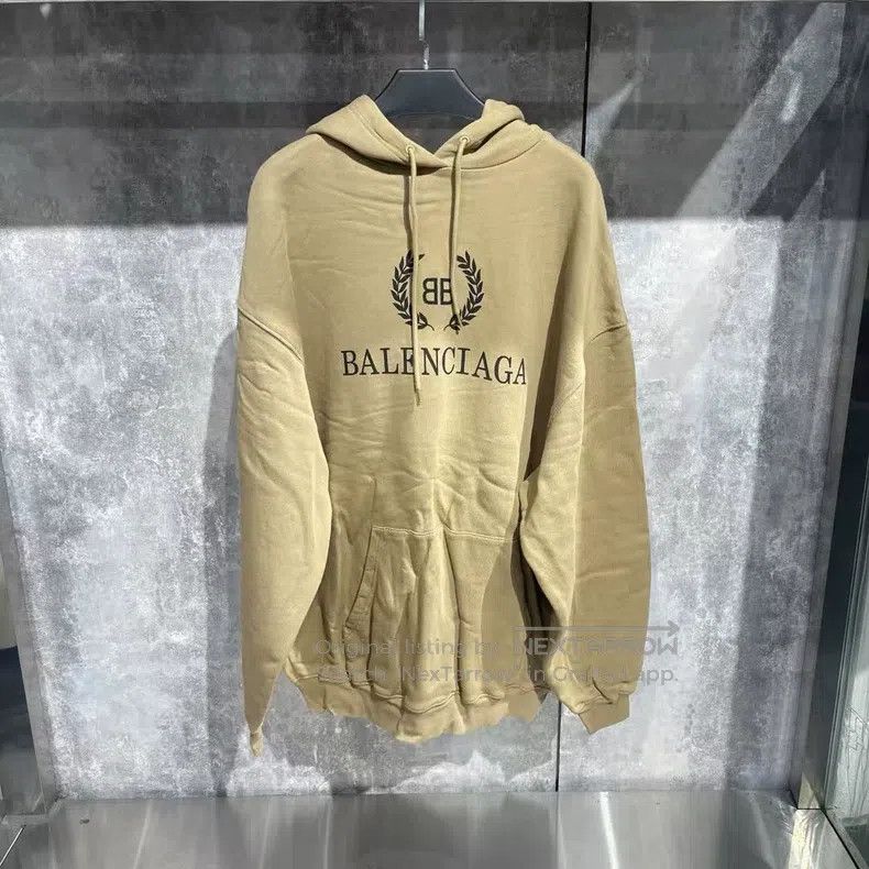 Balenciaga Balenciaga Khaki Wheat Hat Sweatshirt Size US M / EU 48-50 / 2 - 1 Thumbnail