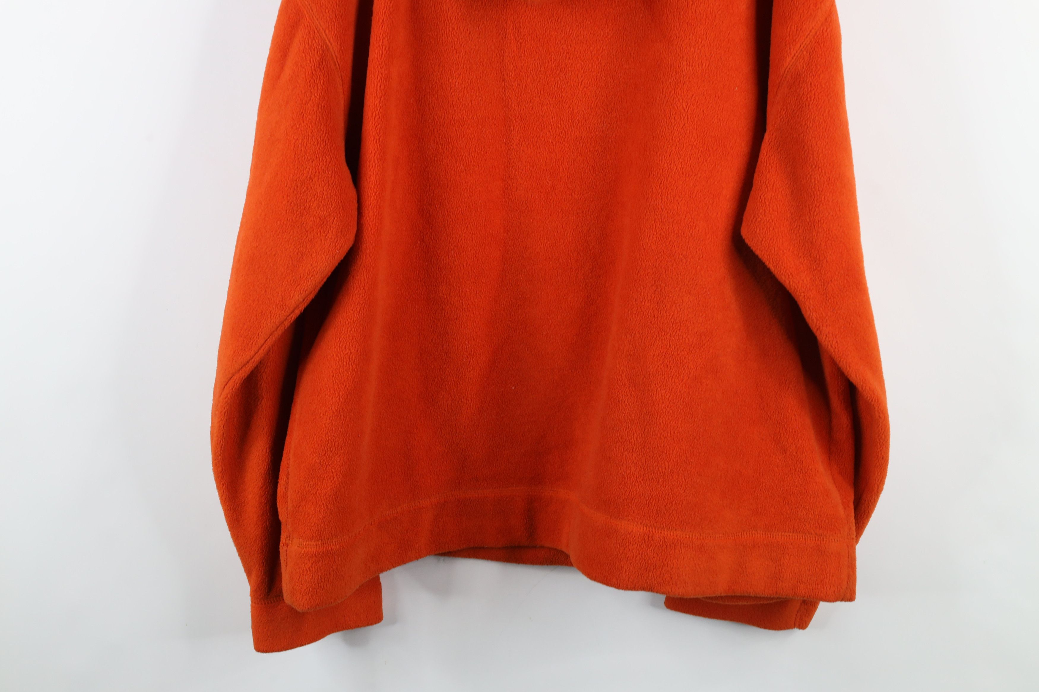 Vintage Vintage 90s Streetwear Blank Fleece Hoodie Sweatshirt Orange Size US XL / EU 56 / 4 - 13 Thumbnail